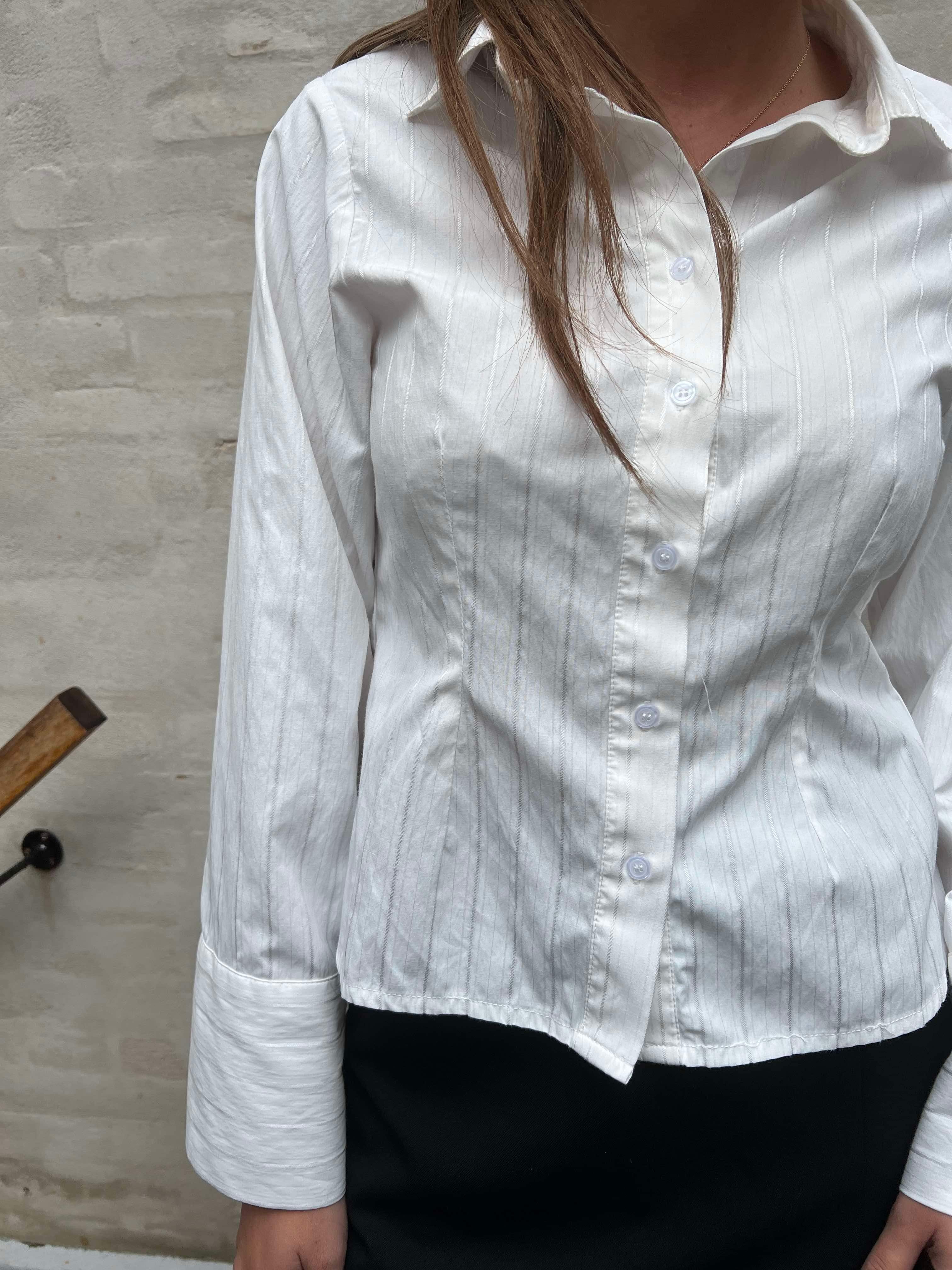 Rosa solid shirt white