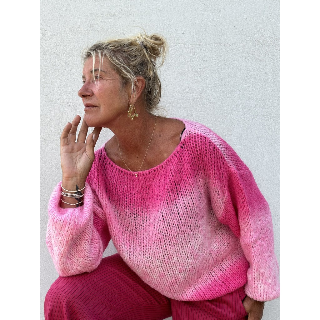 Rimini print knit pink