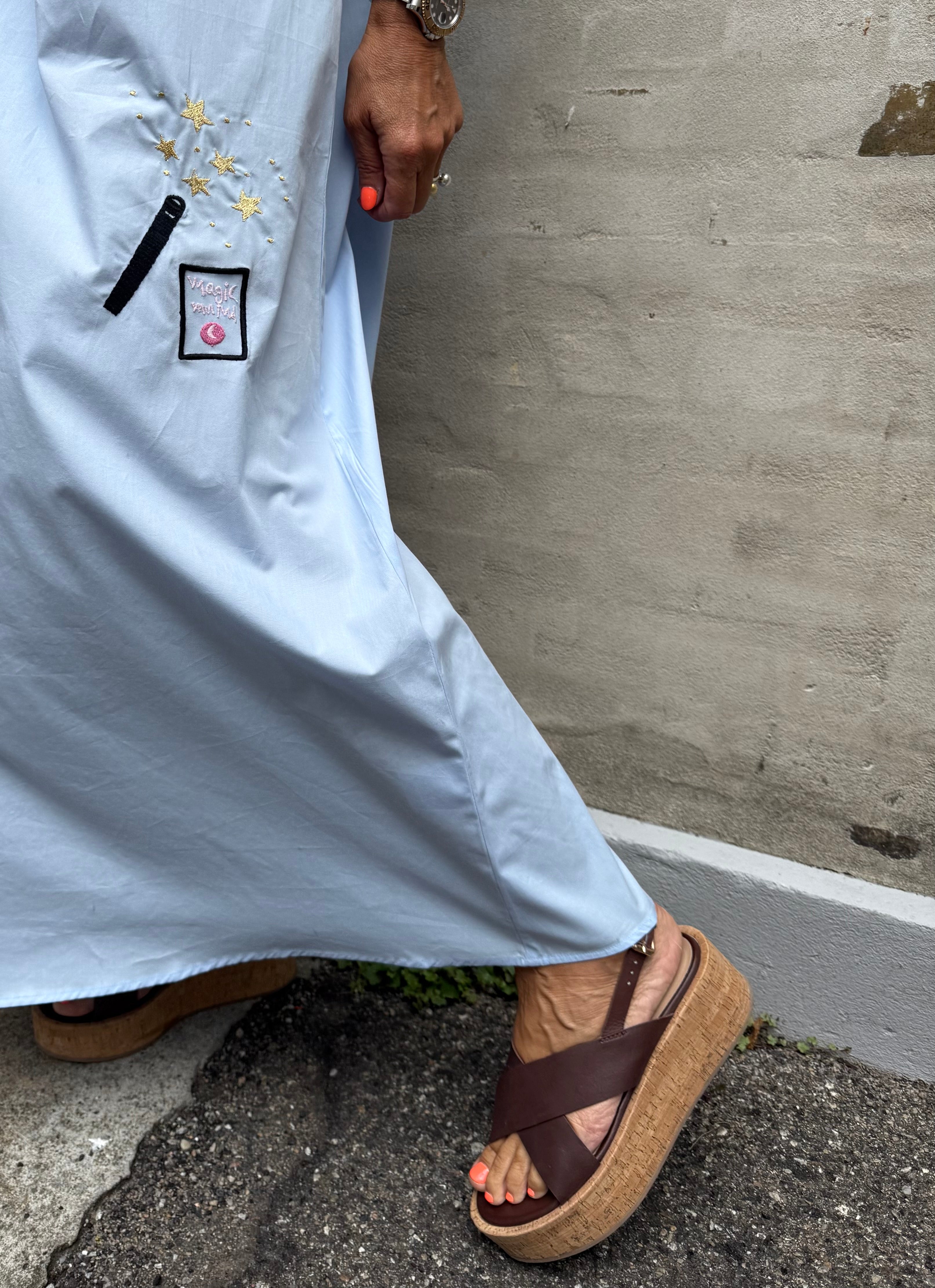 OYSTER DRESS - Baby blue