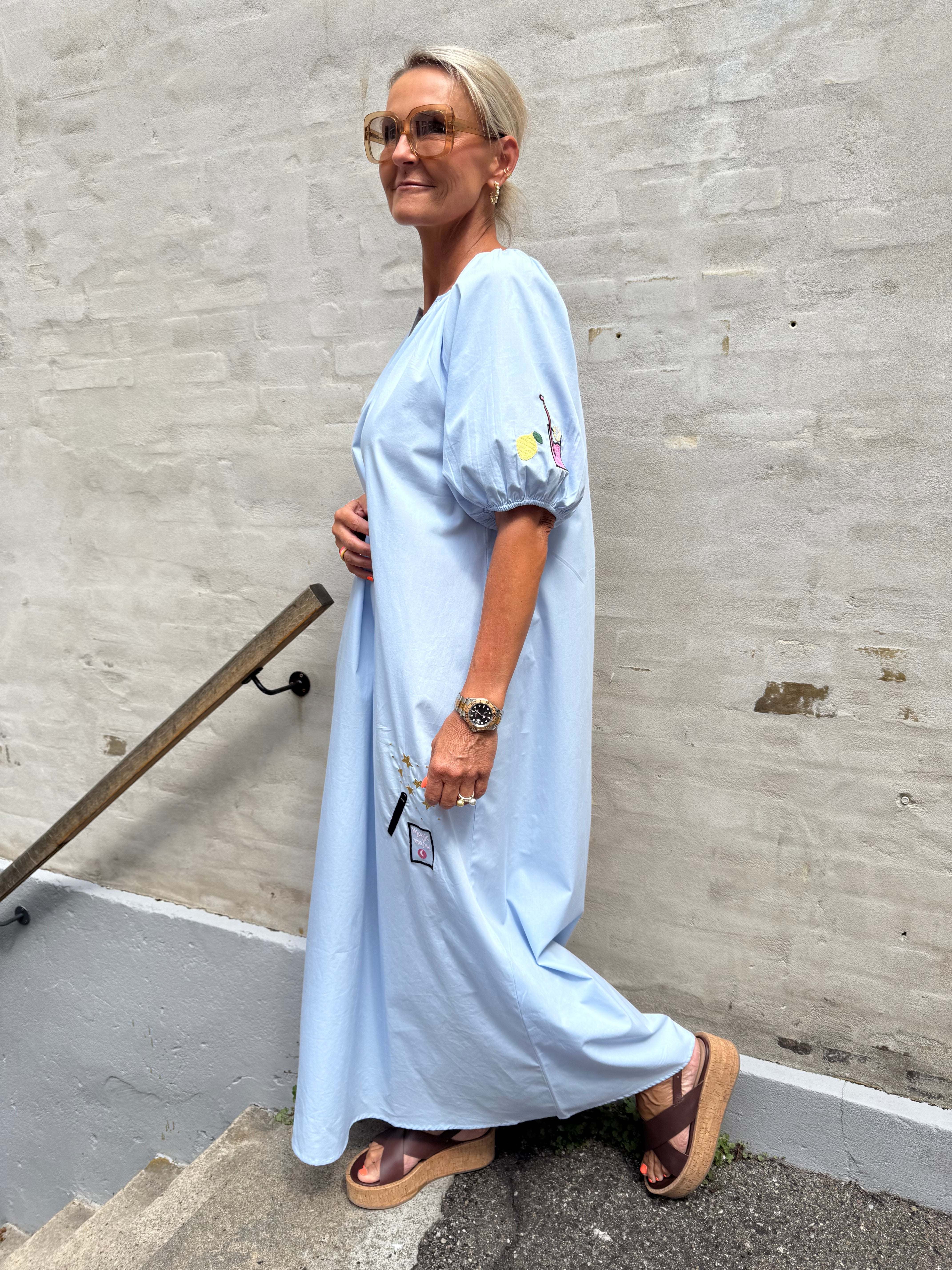 OYSTER DRESS - Baby blue