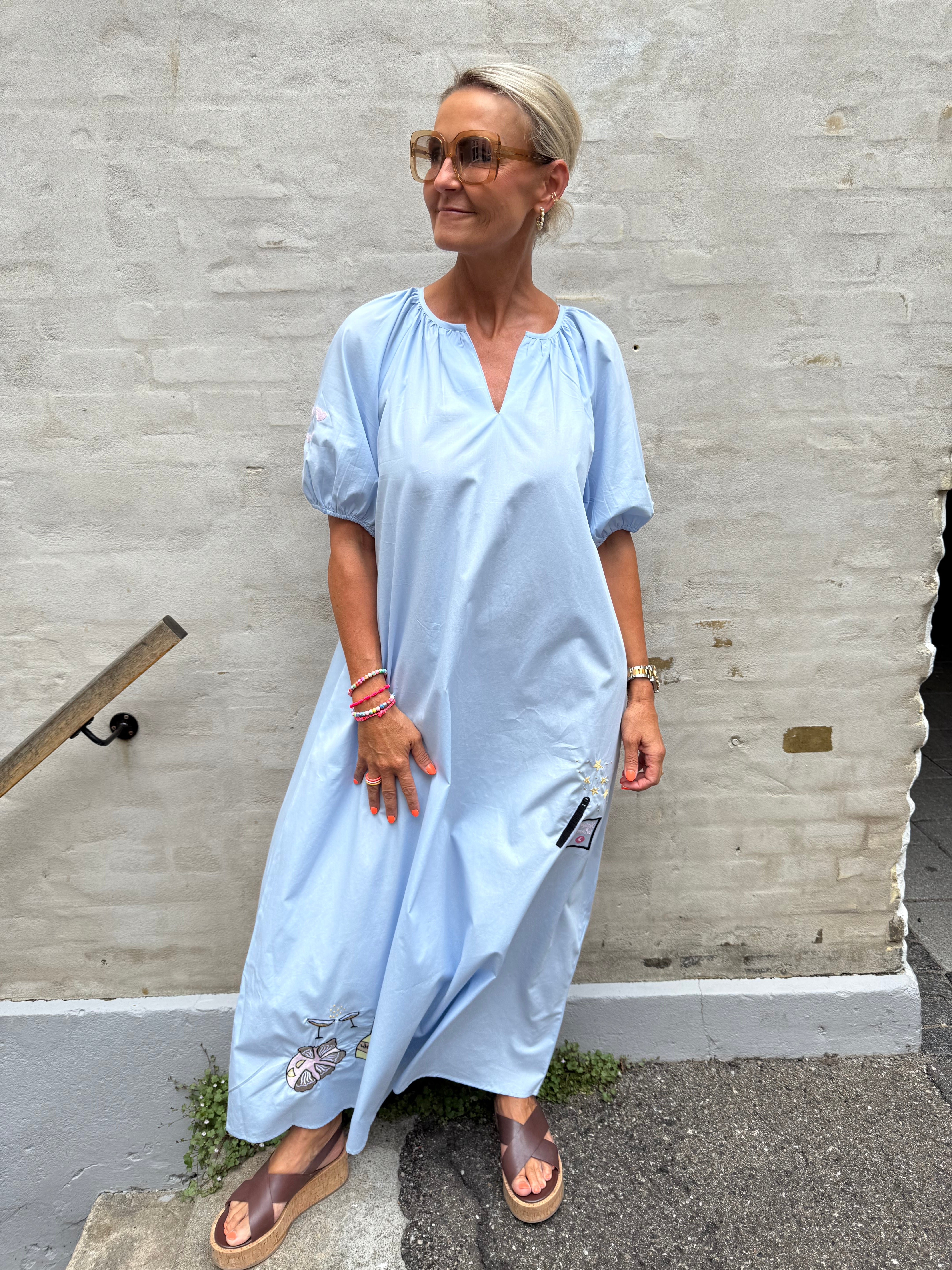 OYSTER DRESS - Baby blue