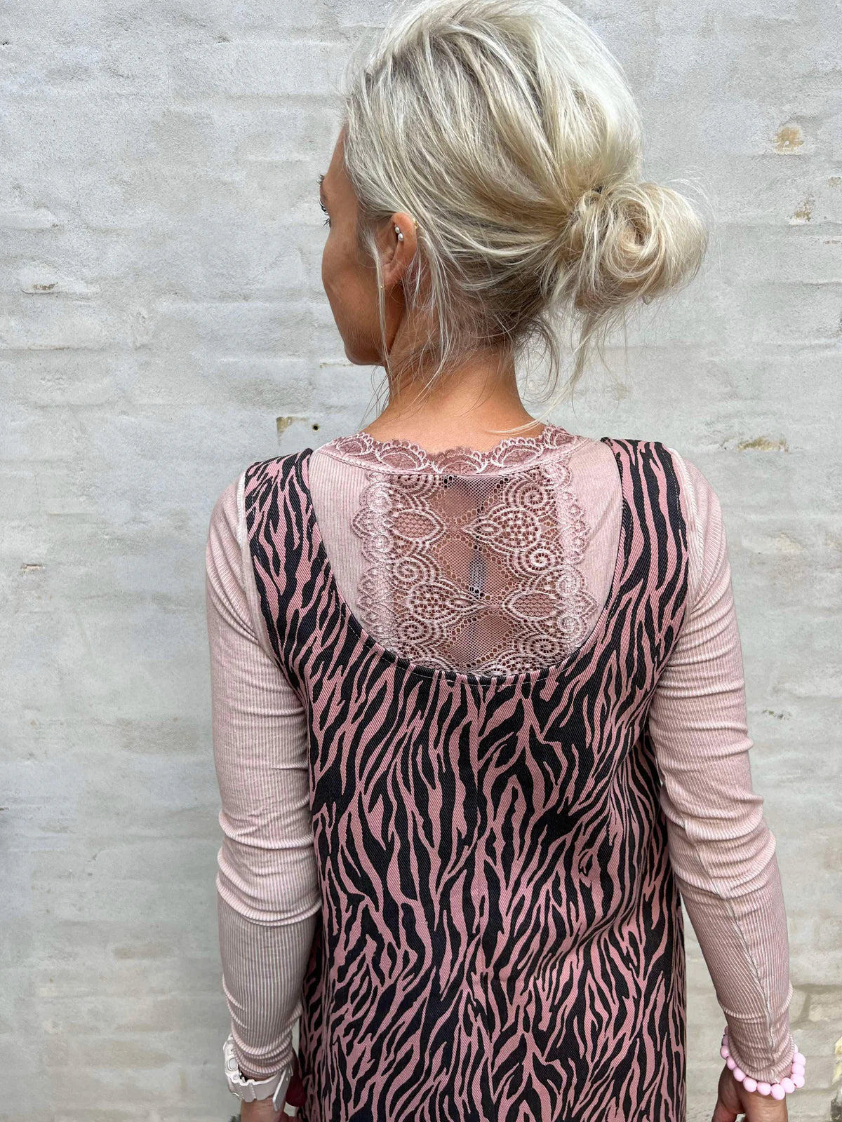 Ivy rib blouse rose