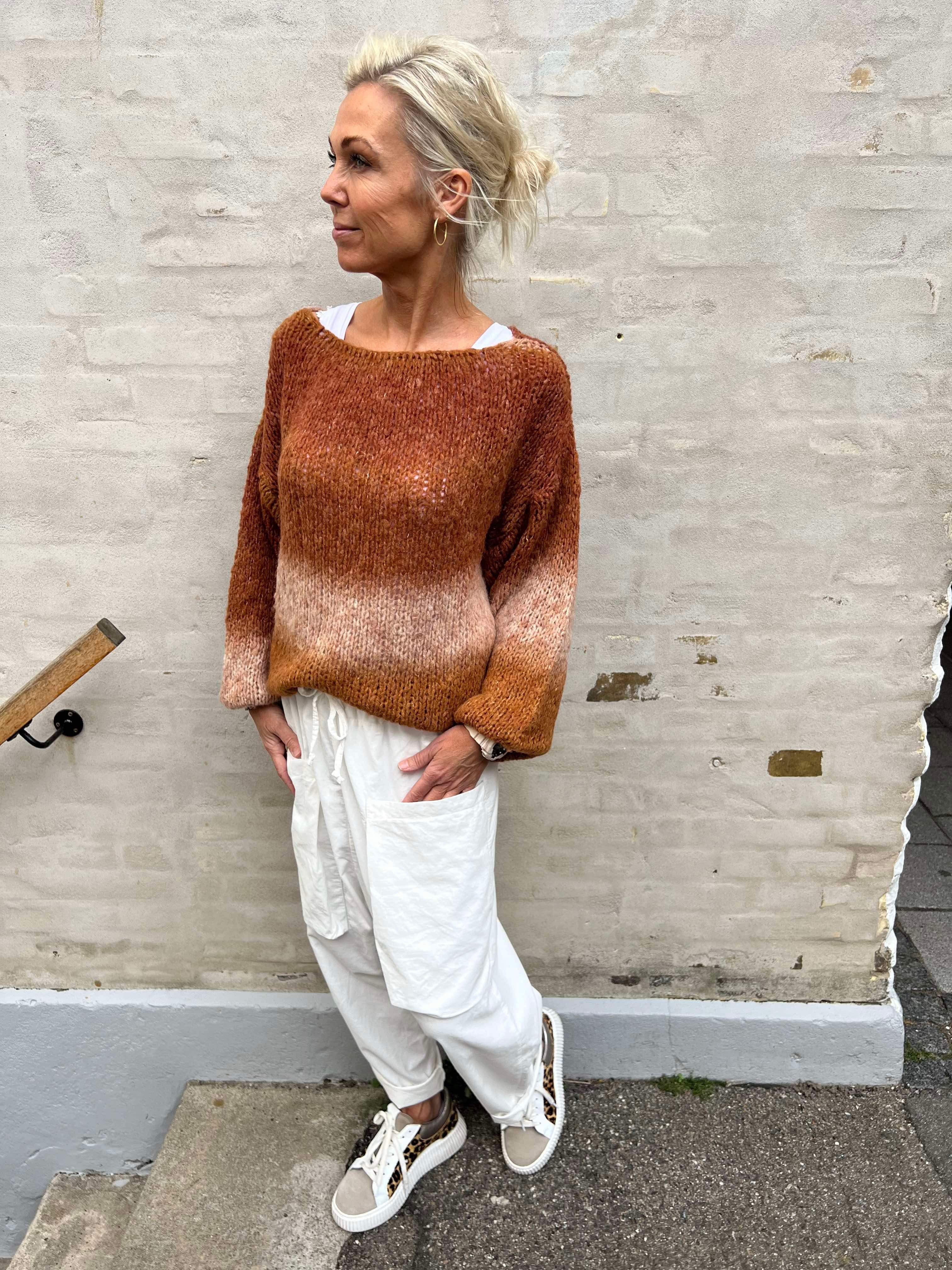 Rimini print knit camel