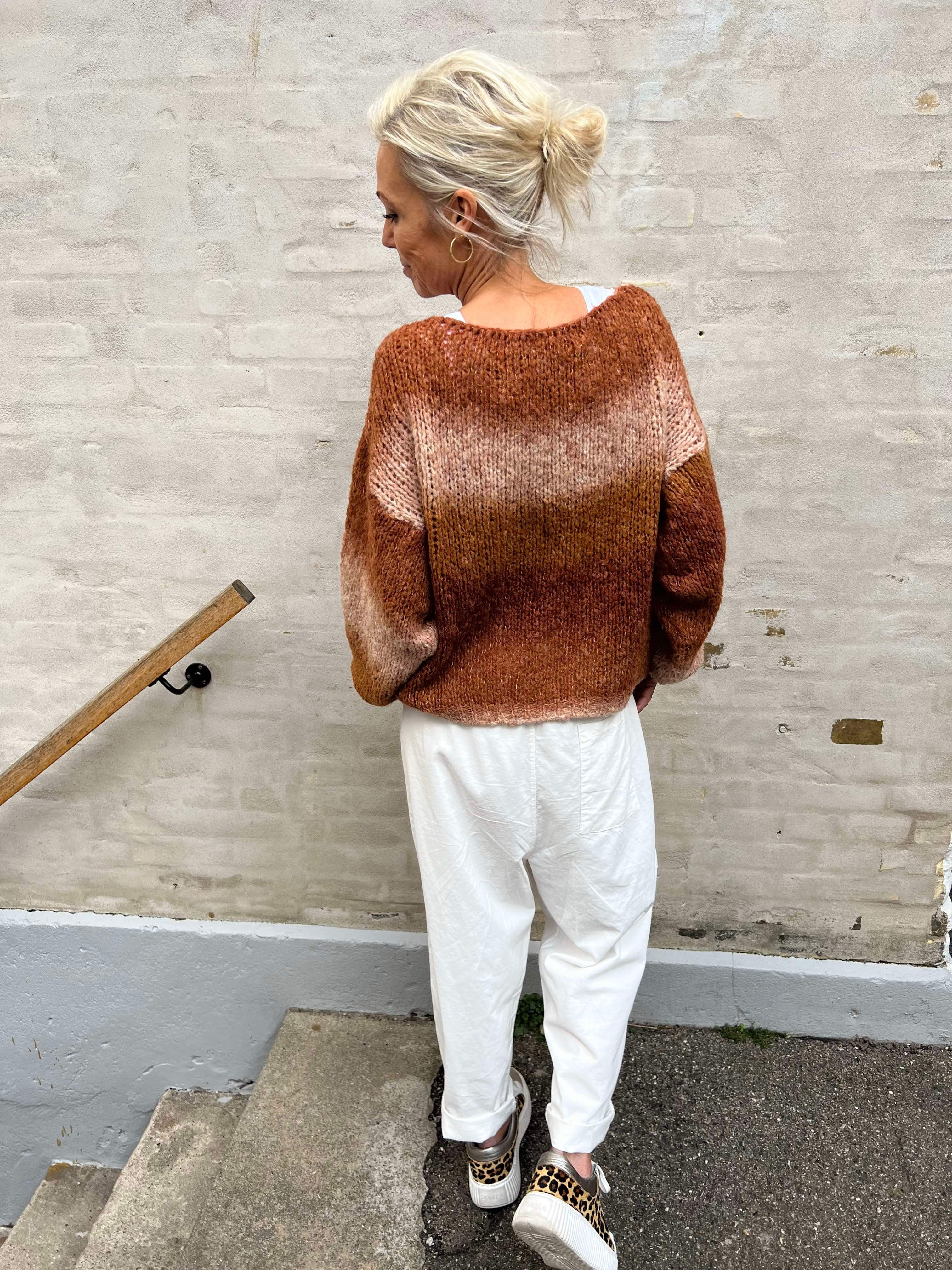 Rimini print knit camel