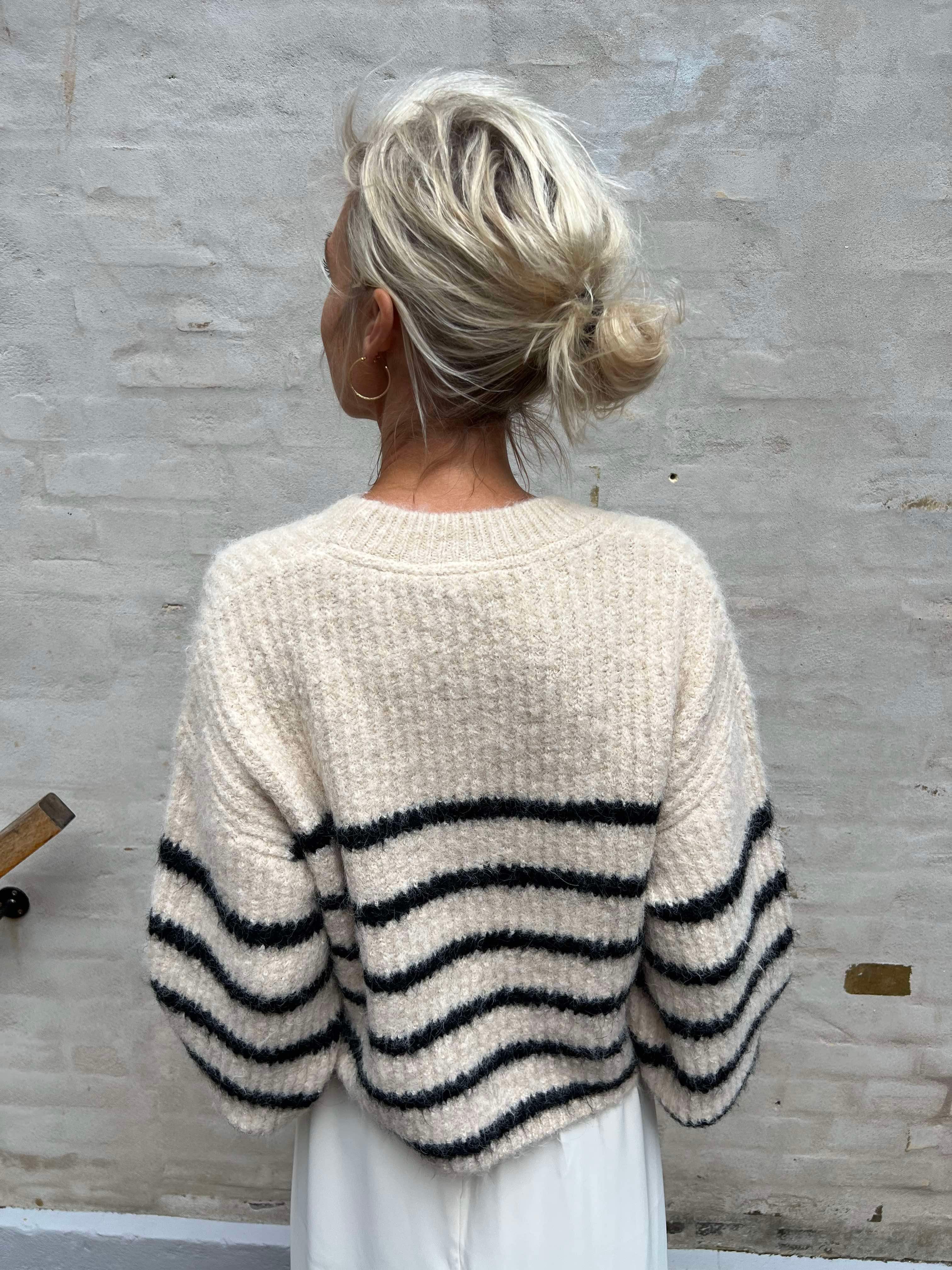 Coralie crop stripe o-knit