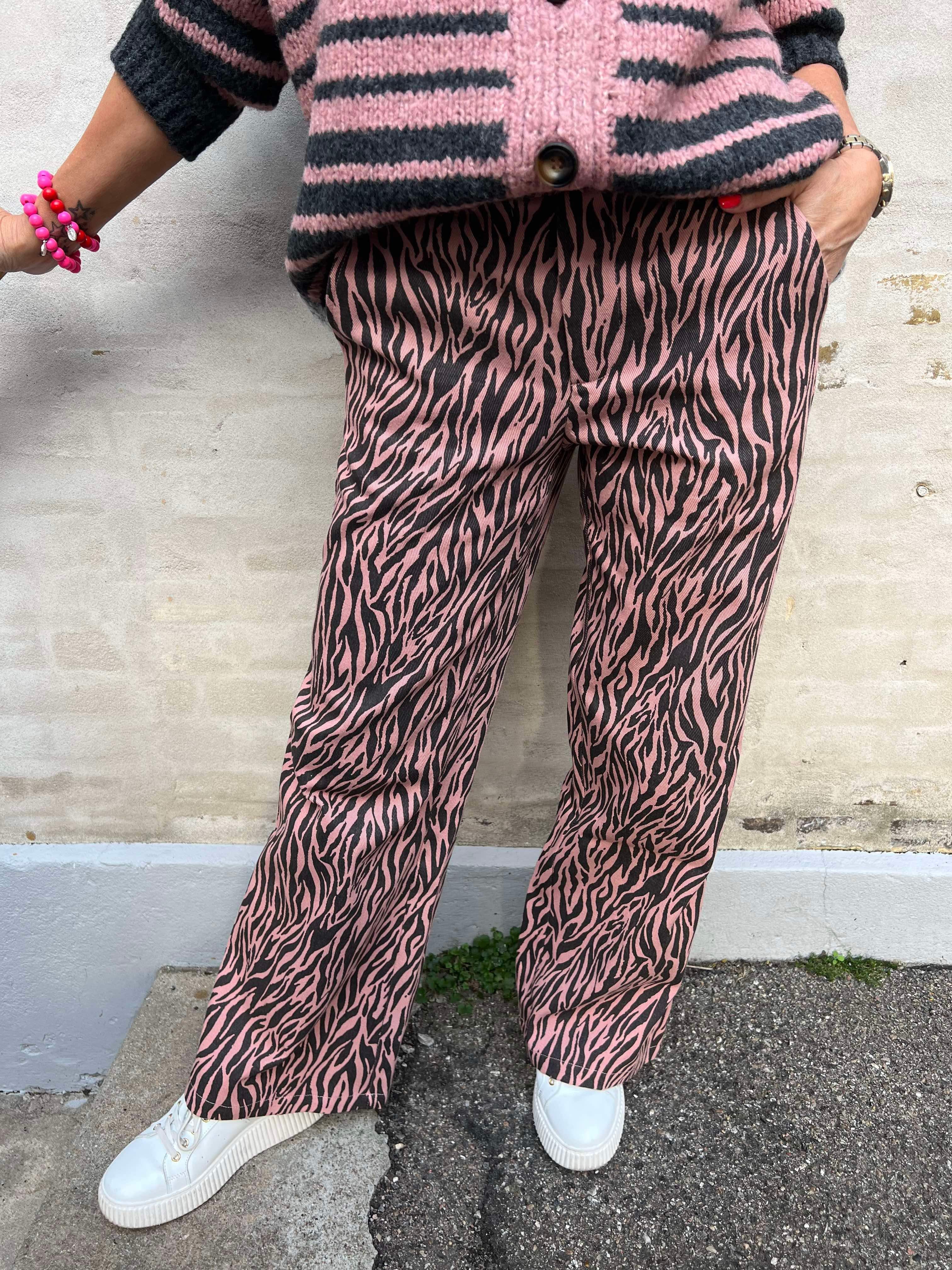 Nikita zebra box pant rose