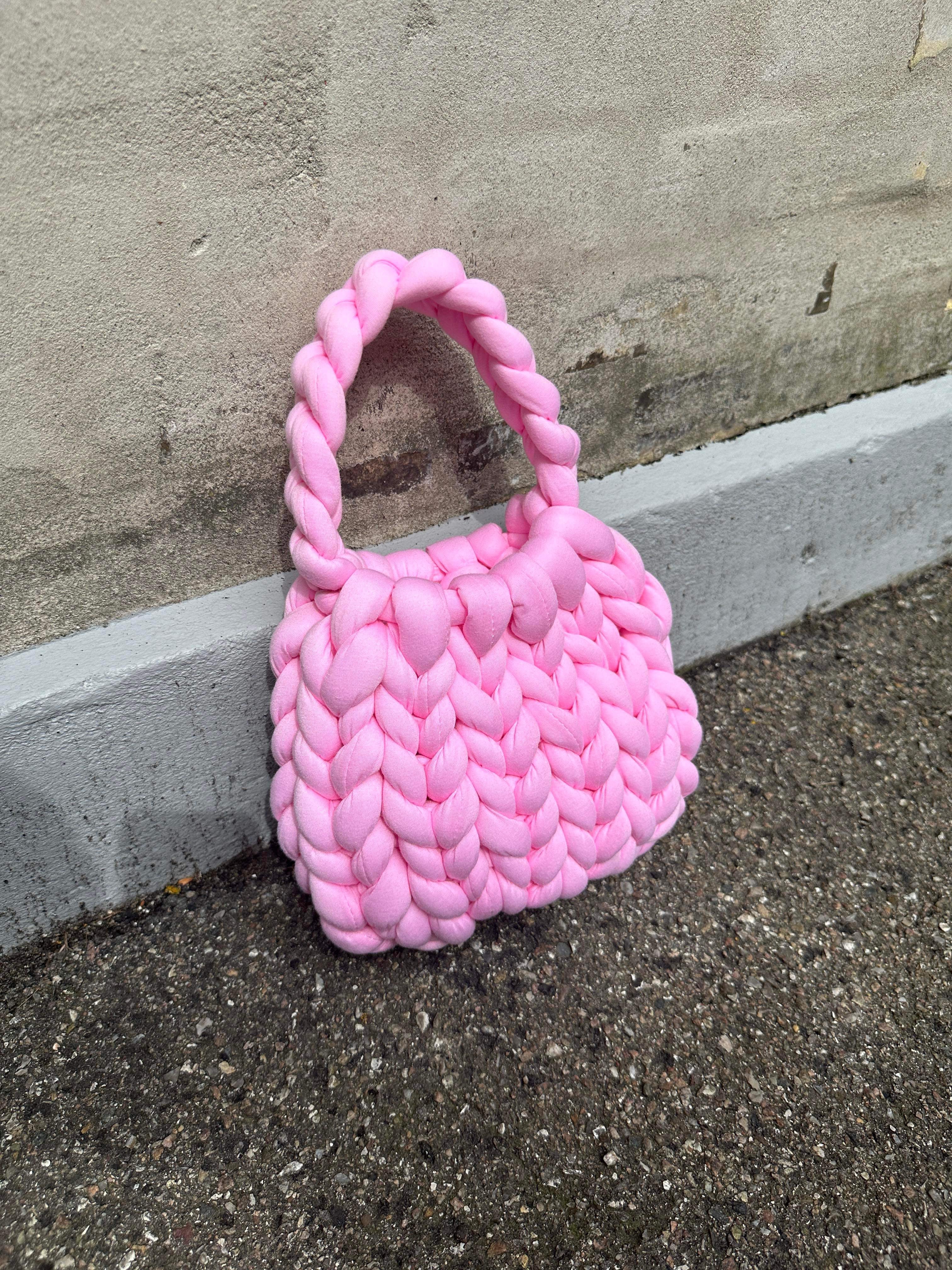 Sally braided bag baby pink