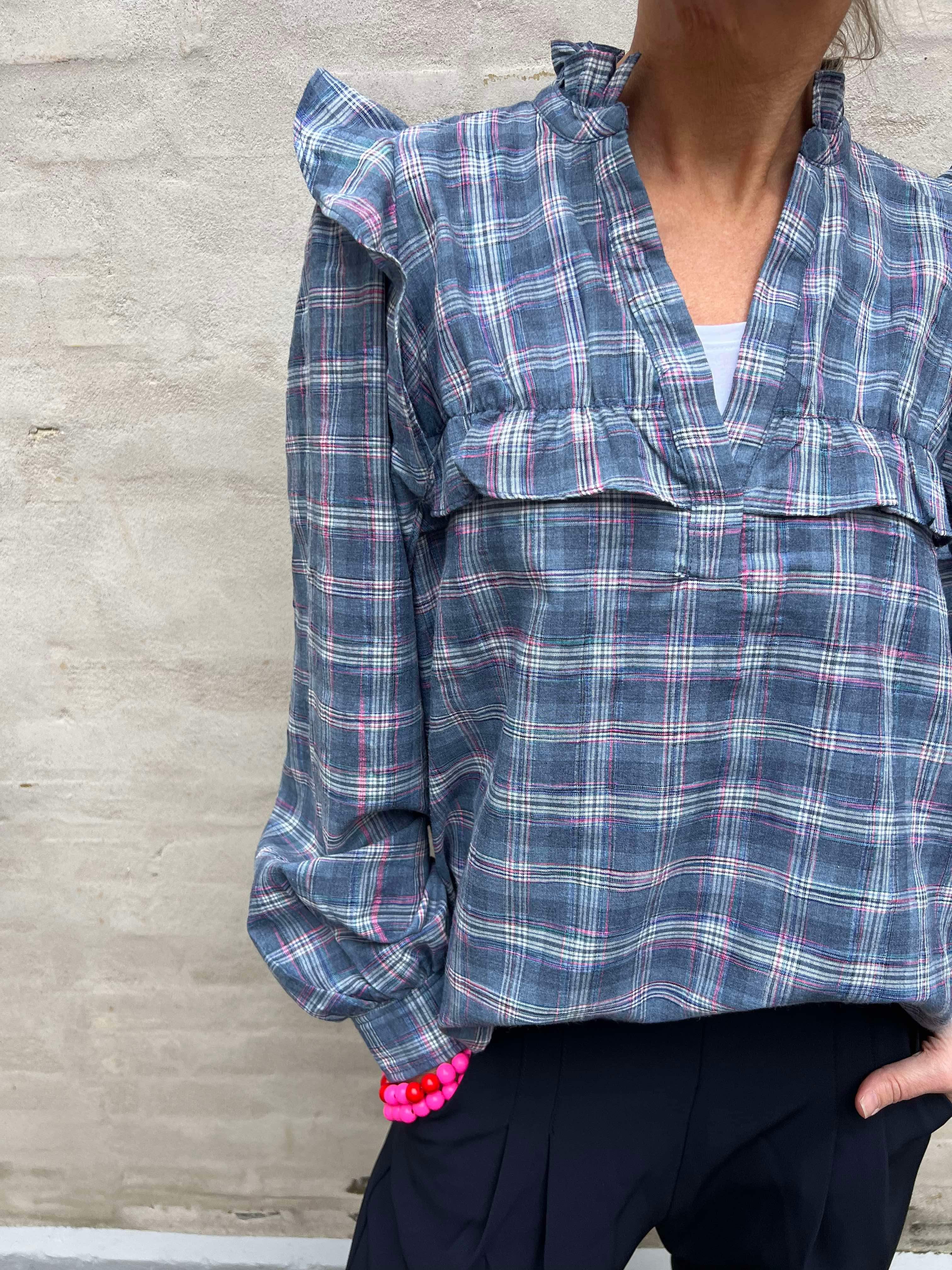 AnnabellGO Jo Blouse blue checks