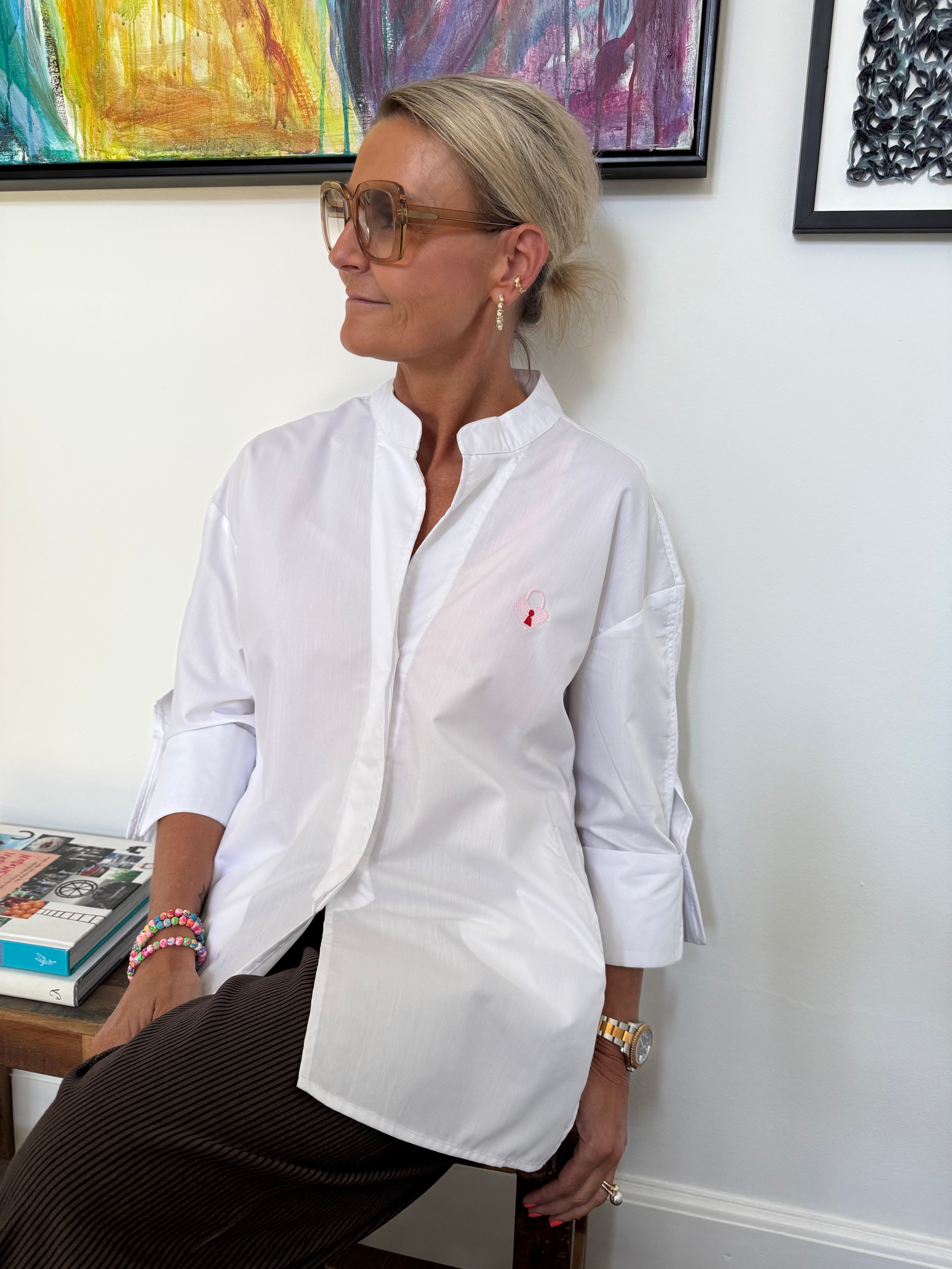 PREORDER-Luna shirt Heart Beat - Paper White