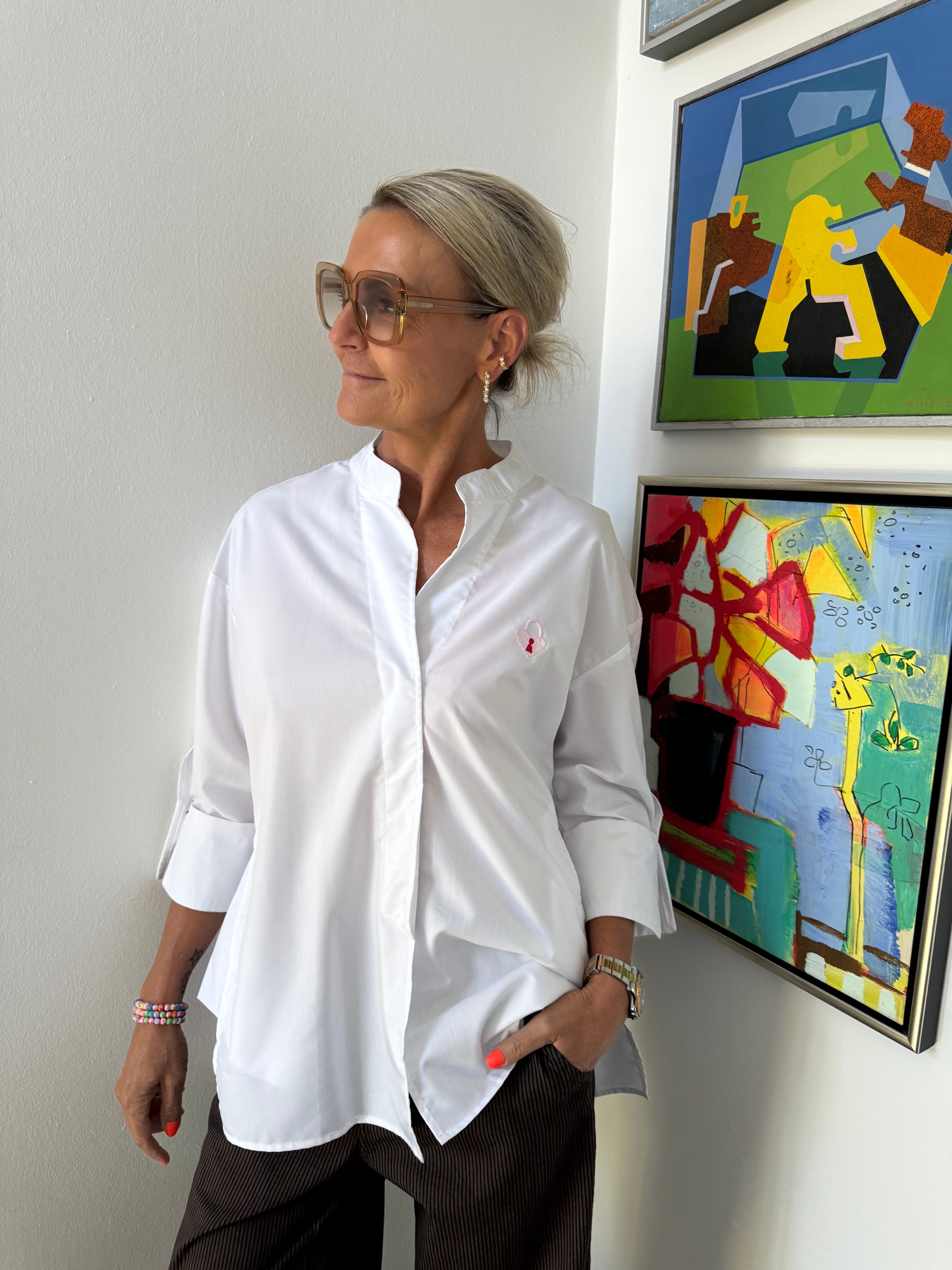 PREORDER-Luna shirt Heart Beat - Paper White