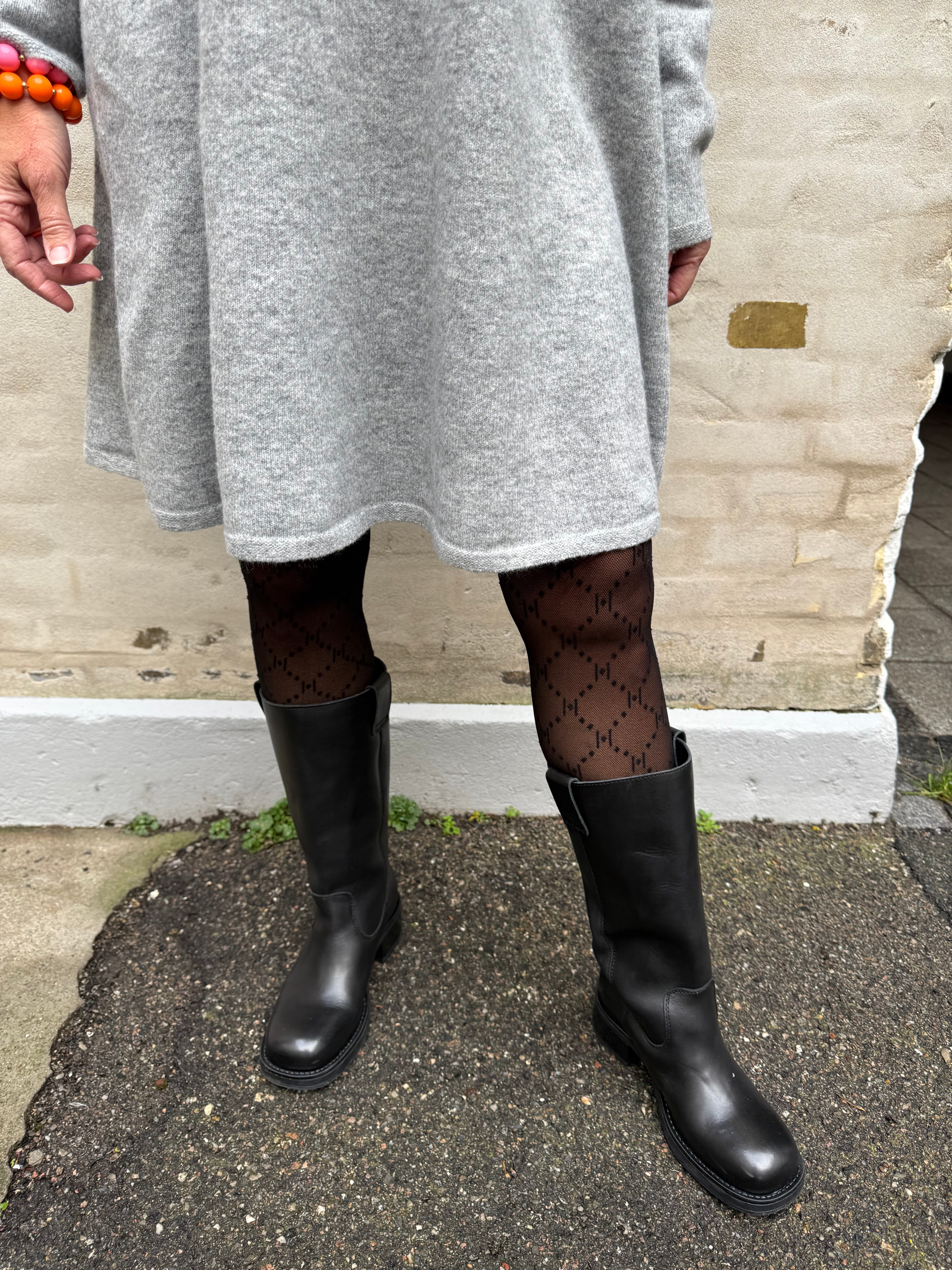 Rosemary Life L/S Collar Dress - Light Grey Melange