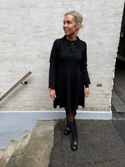 Rosemary Life L/S Collar Dress - Black