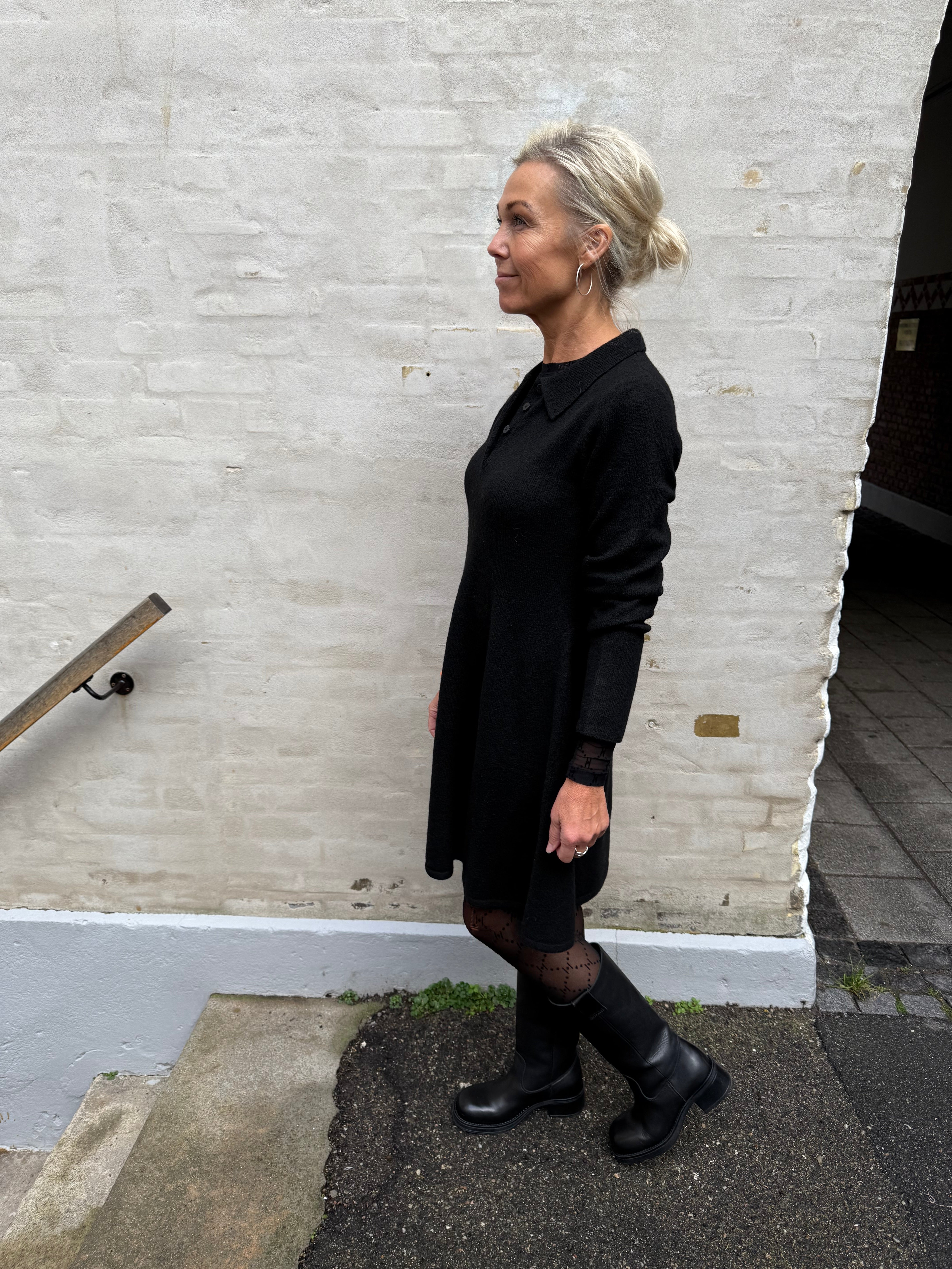 Rosemary Life L/S Collar Dress - Black