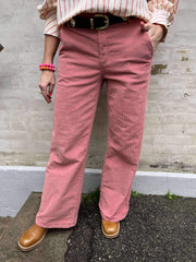 Cora corduroy box pant dust rose