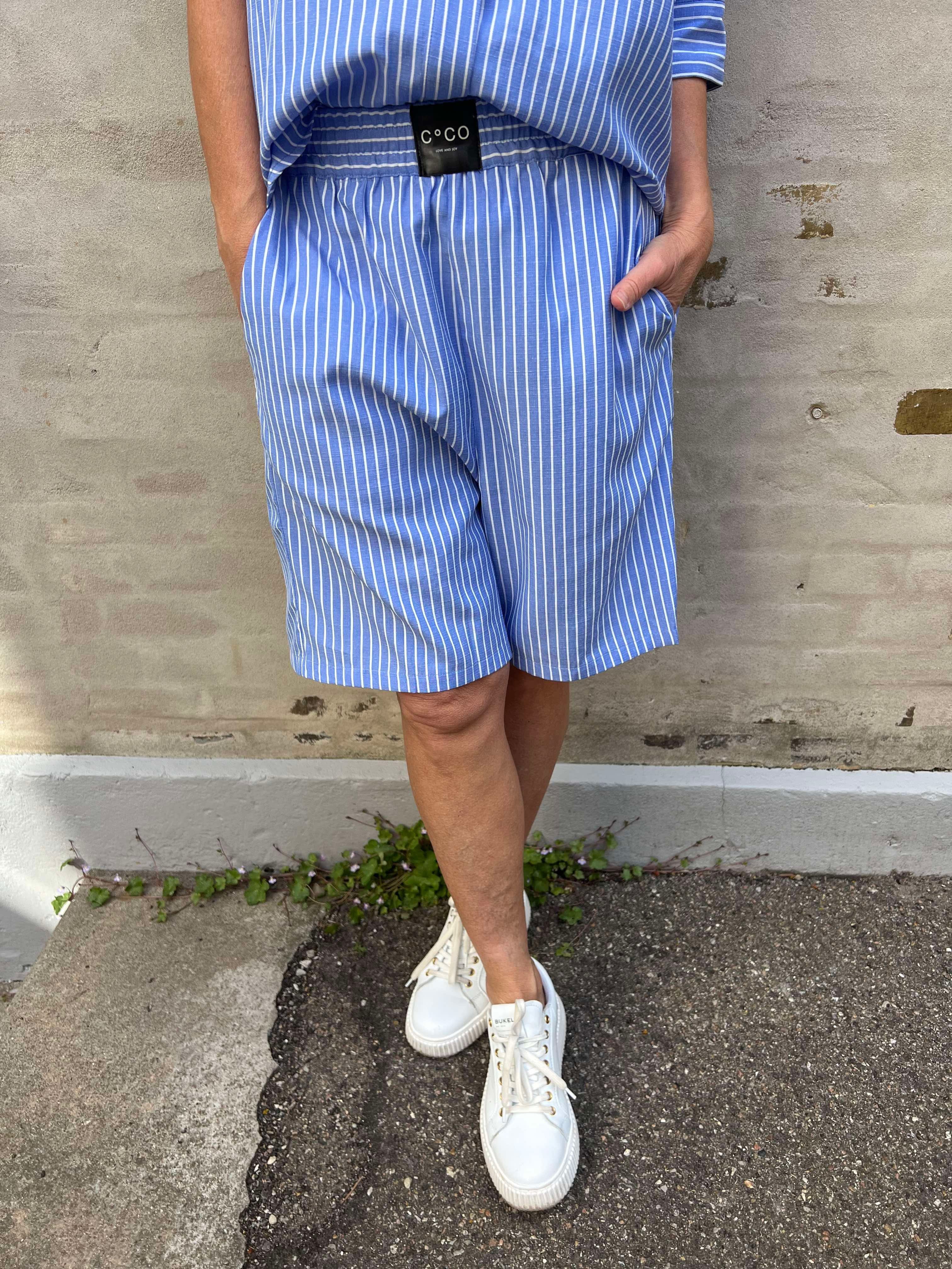 Tea Stripe Shorts Blue
