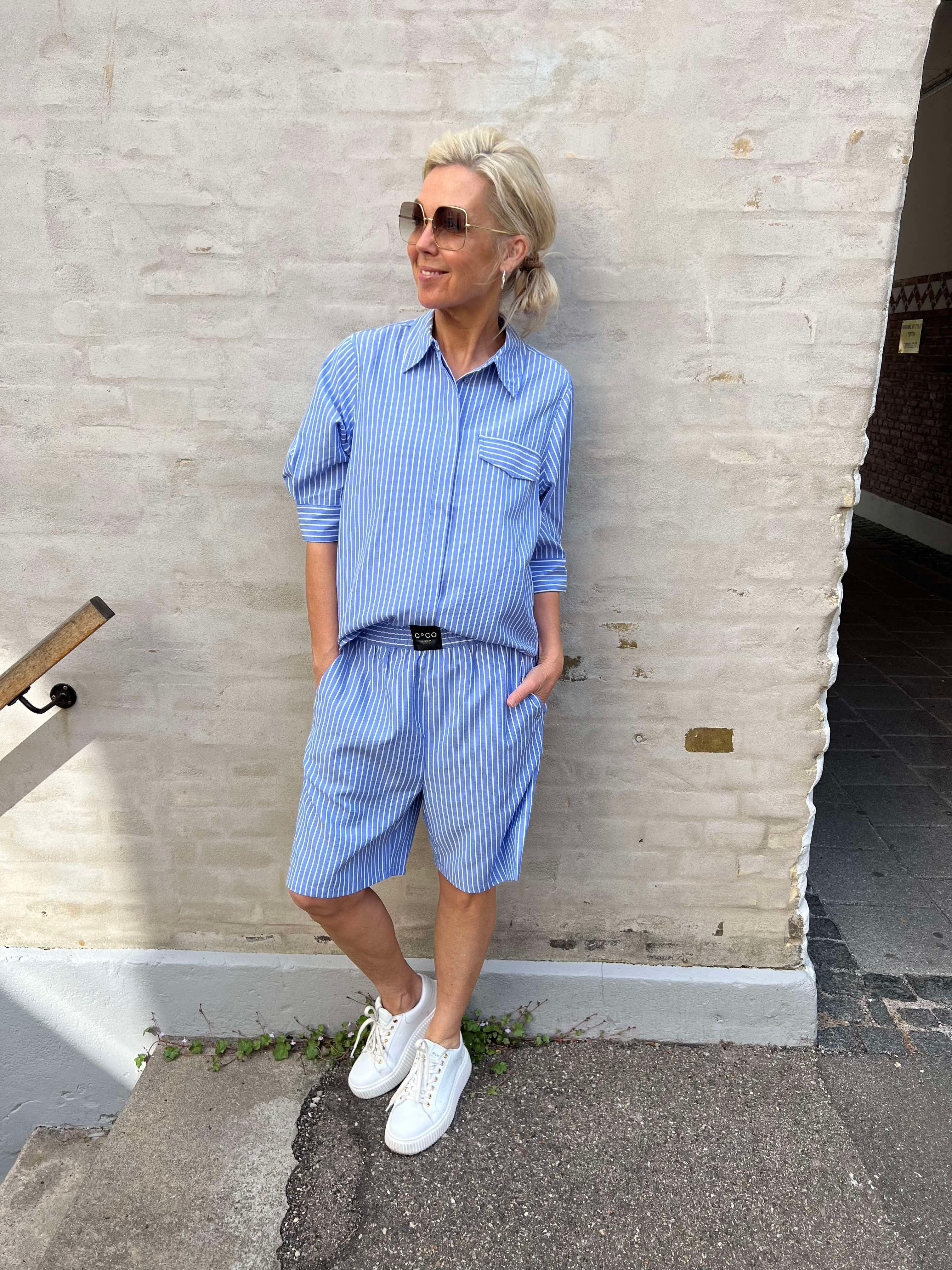 Tea Stripe Shirt Blue