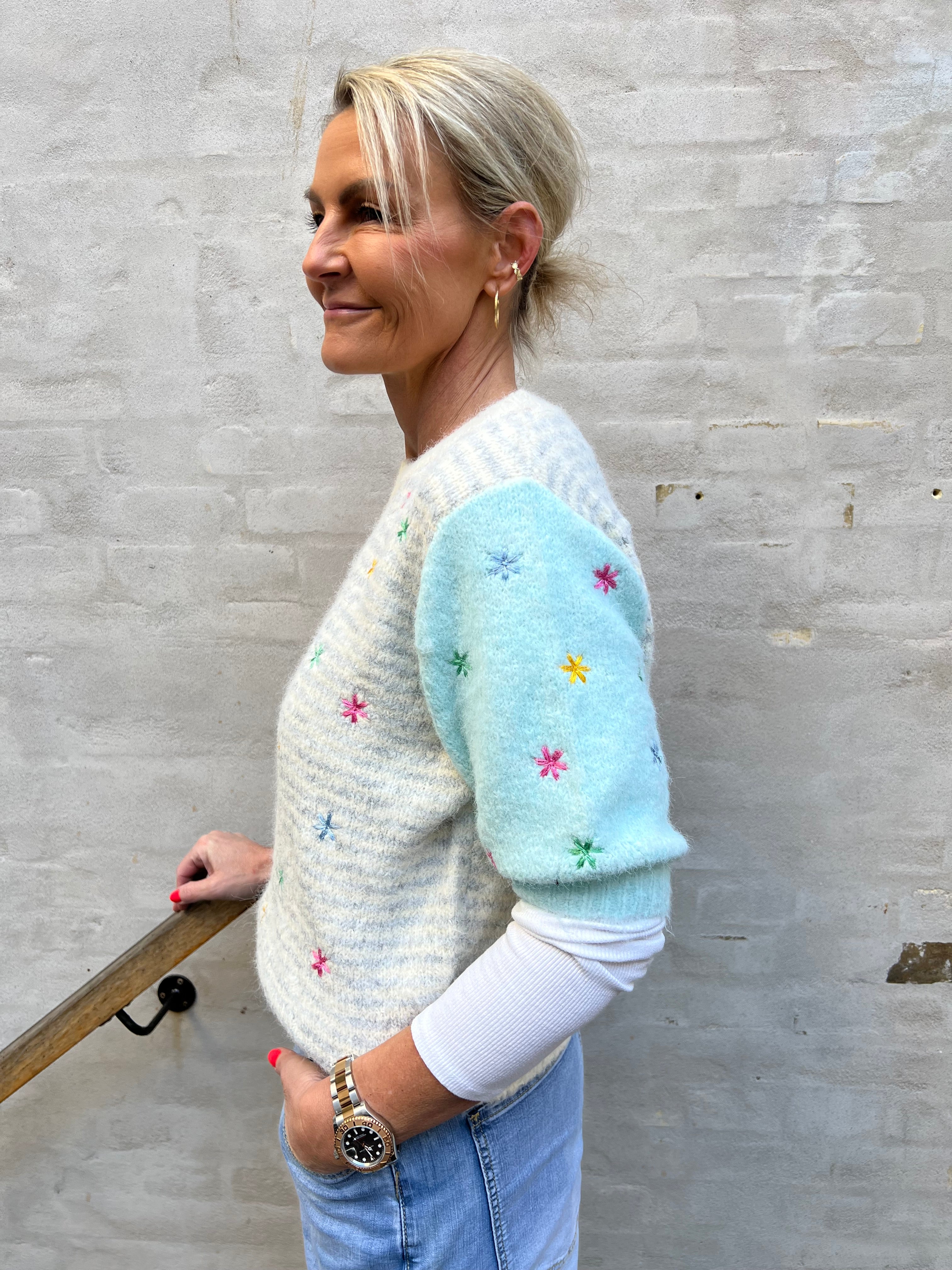 Ginette flower knit