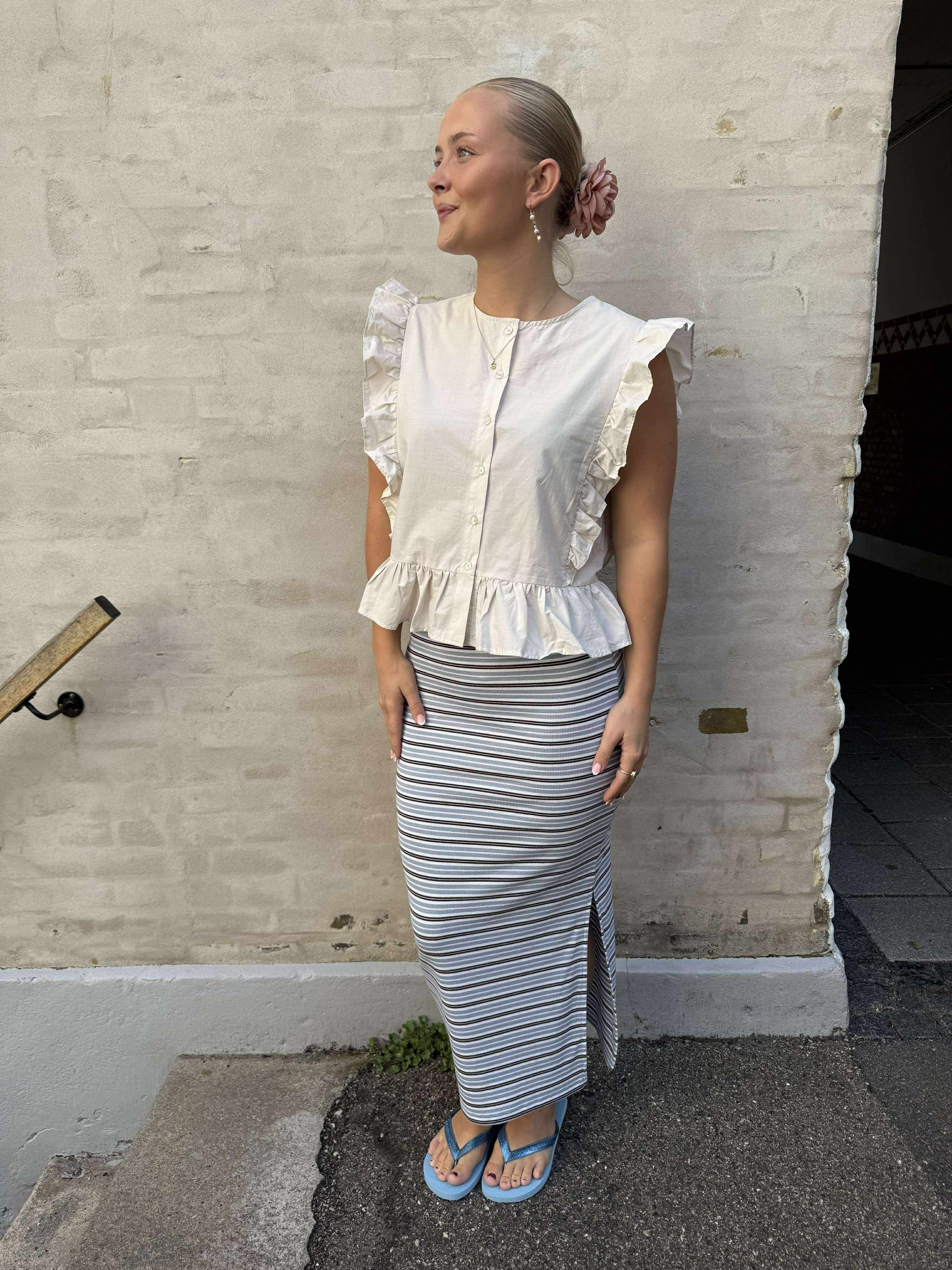 Jayjay HW slit skirt - Cashmere Blue