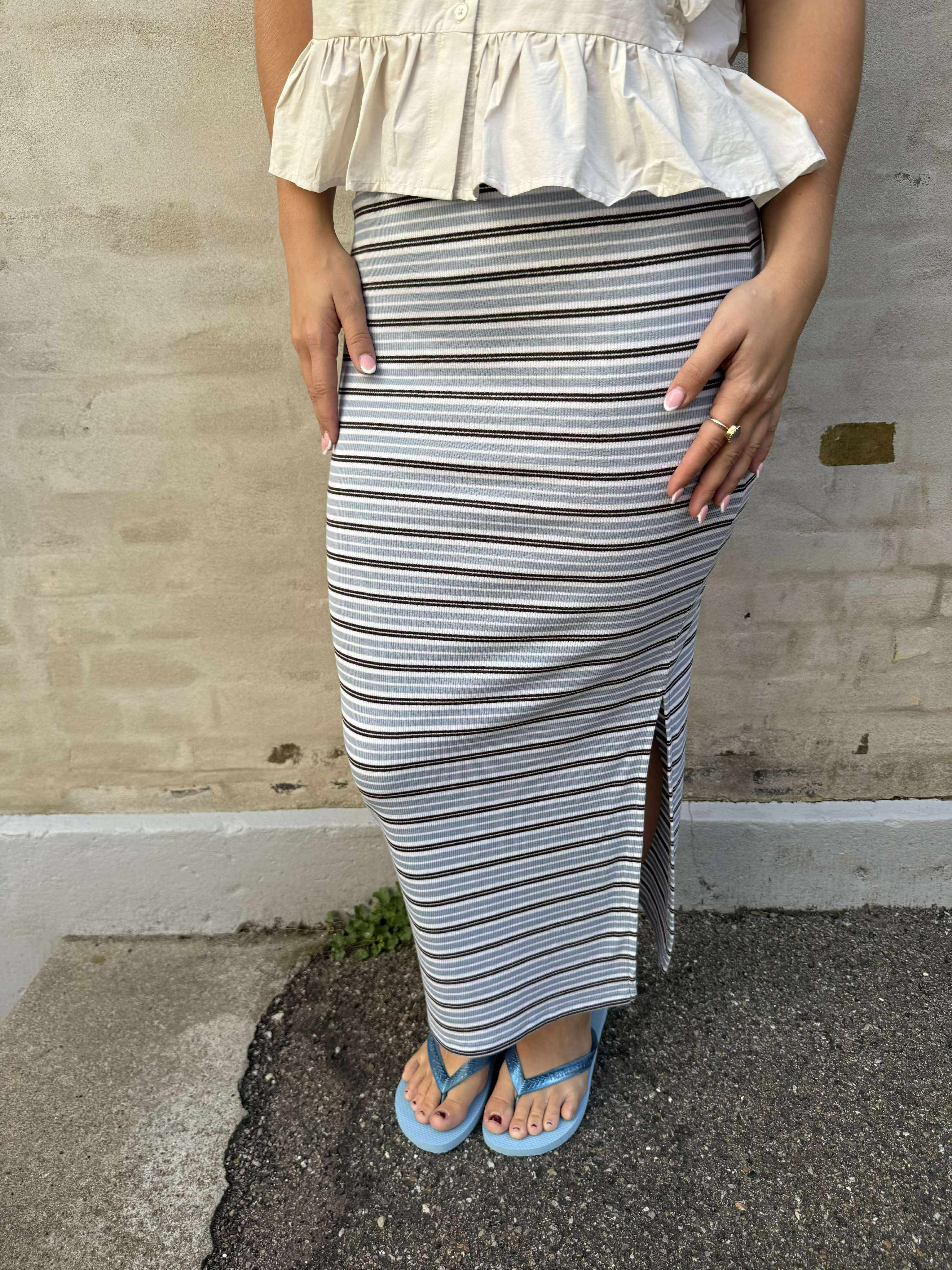 Jayjay HW slit skirt - Cashmere Blue