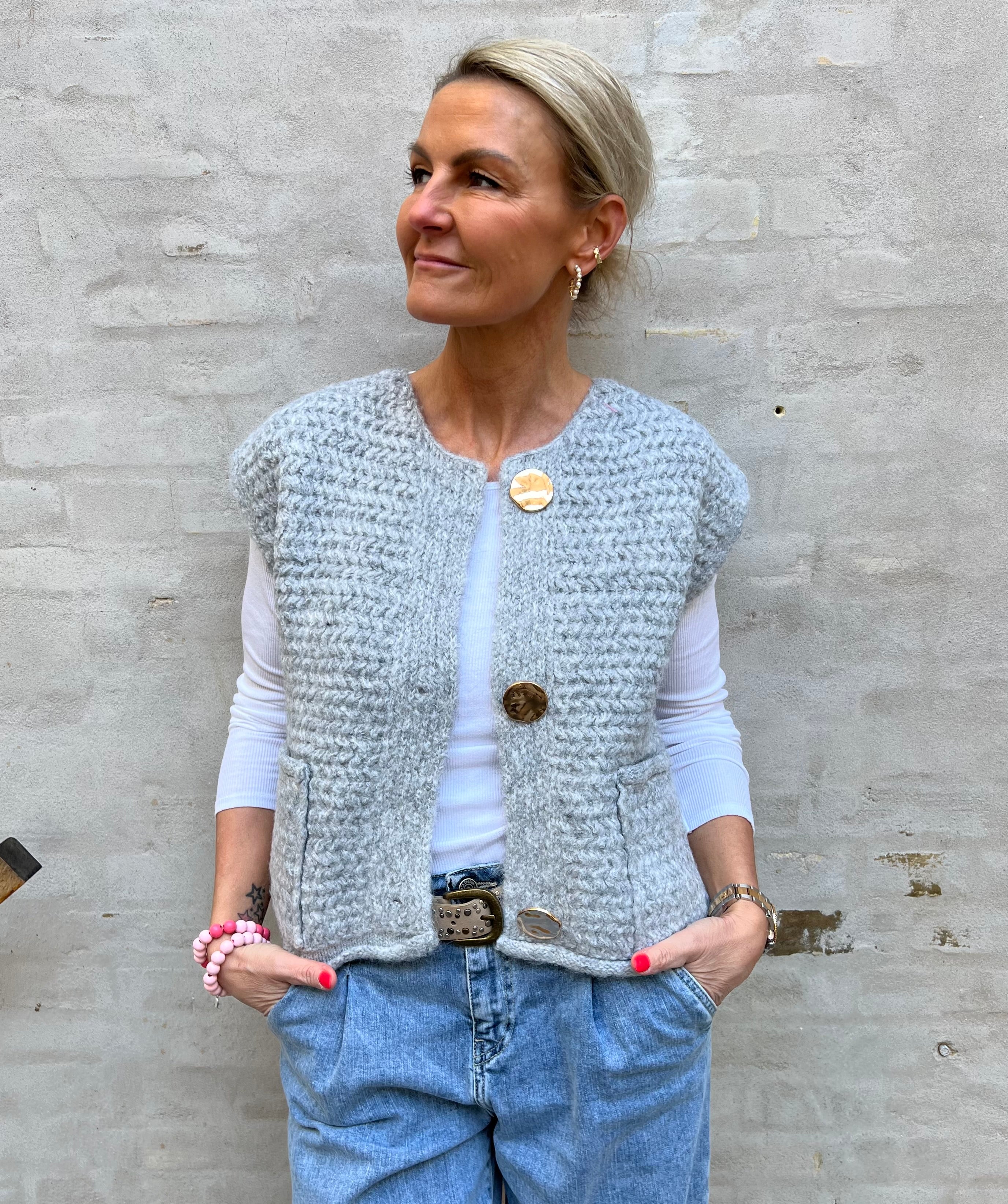 Lorane vest light grey