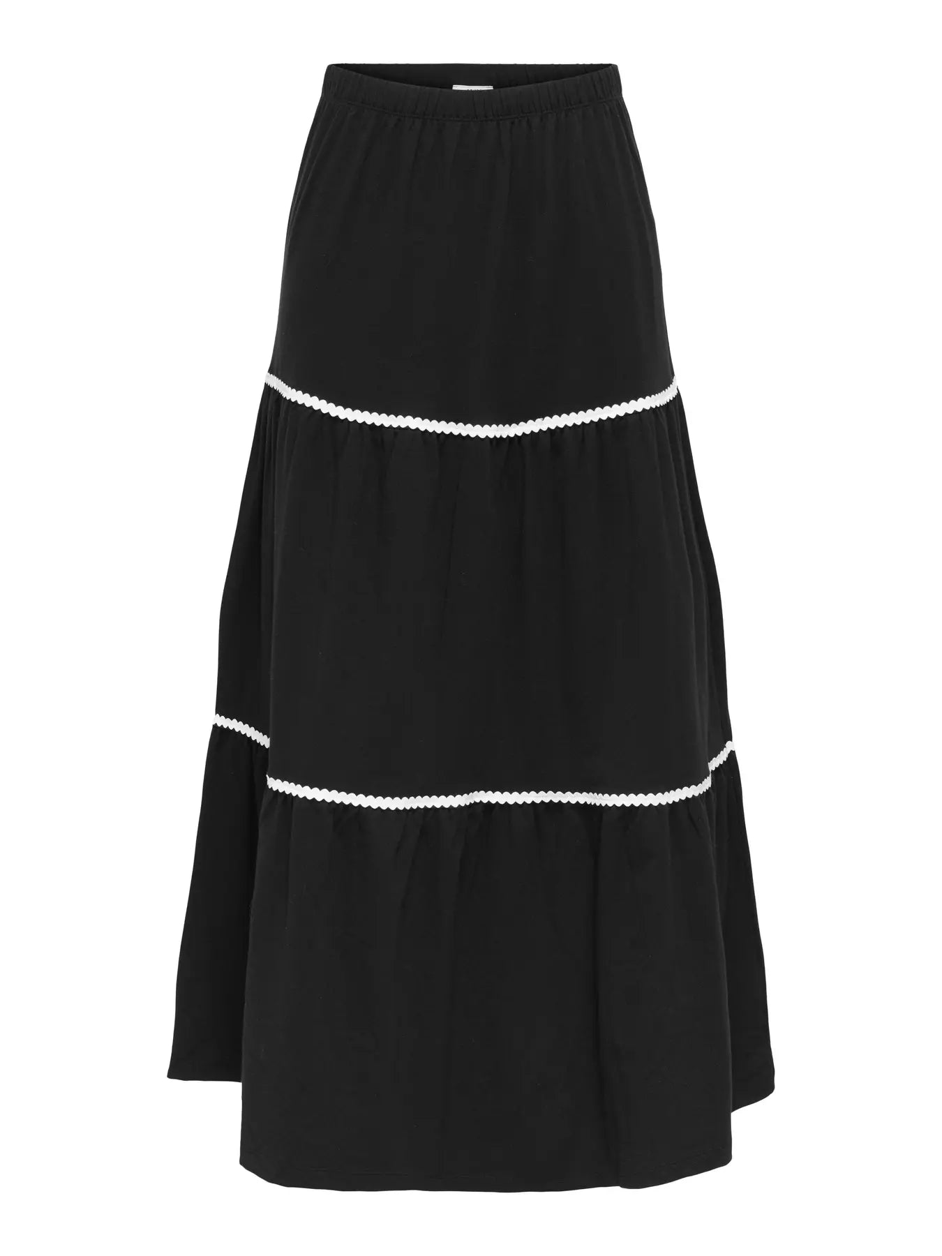 Erin Contrast Skirt - Black/Cloud Dancer