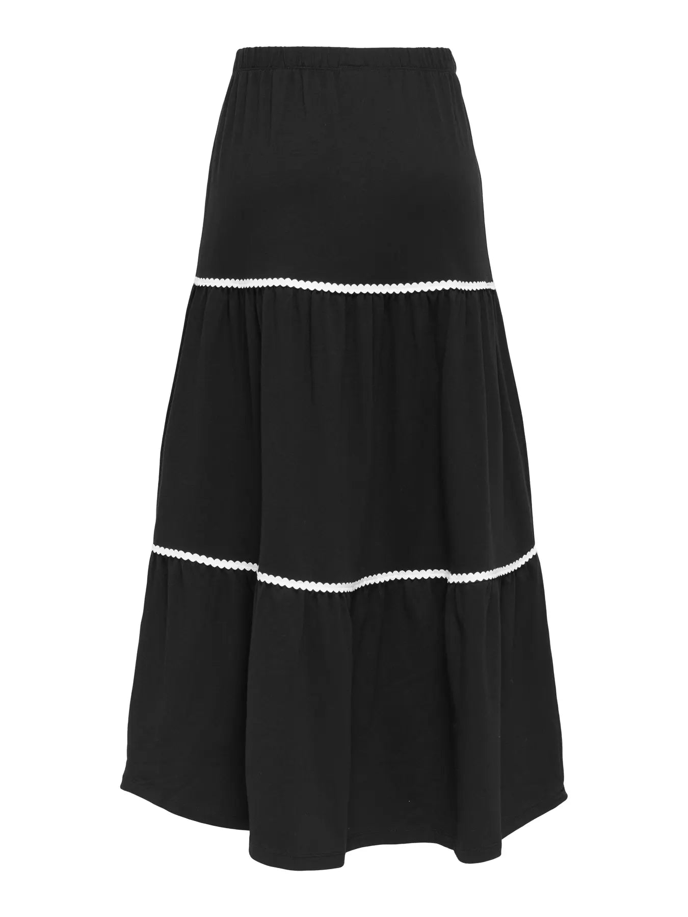 Erin Contrast Skirt - Black/Cloud Dancer