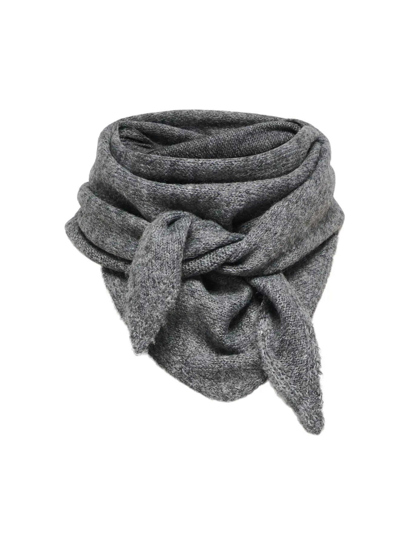 DREA TRIANGULAR SCARF - Dark Grey Melange