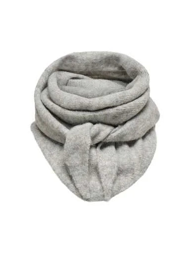 DREA TRIANGULAR SCARF - Light Grey Melange