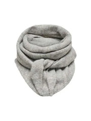 DREA TRIANGULAR SCARF - Light Grey Melange