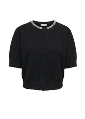 ALVA LIFE EMBEL CARDIGAN - Black/SILVER