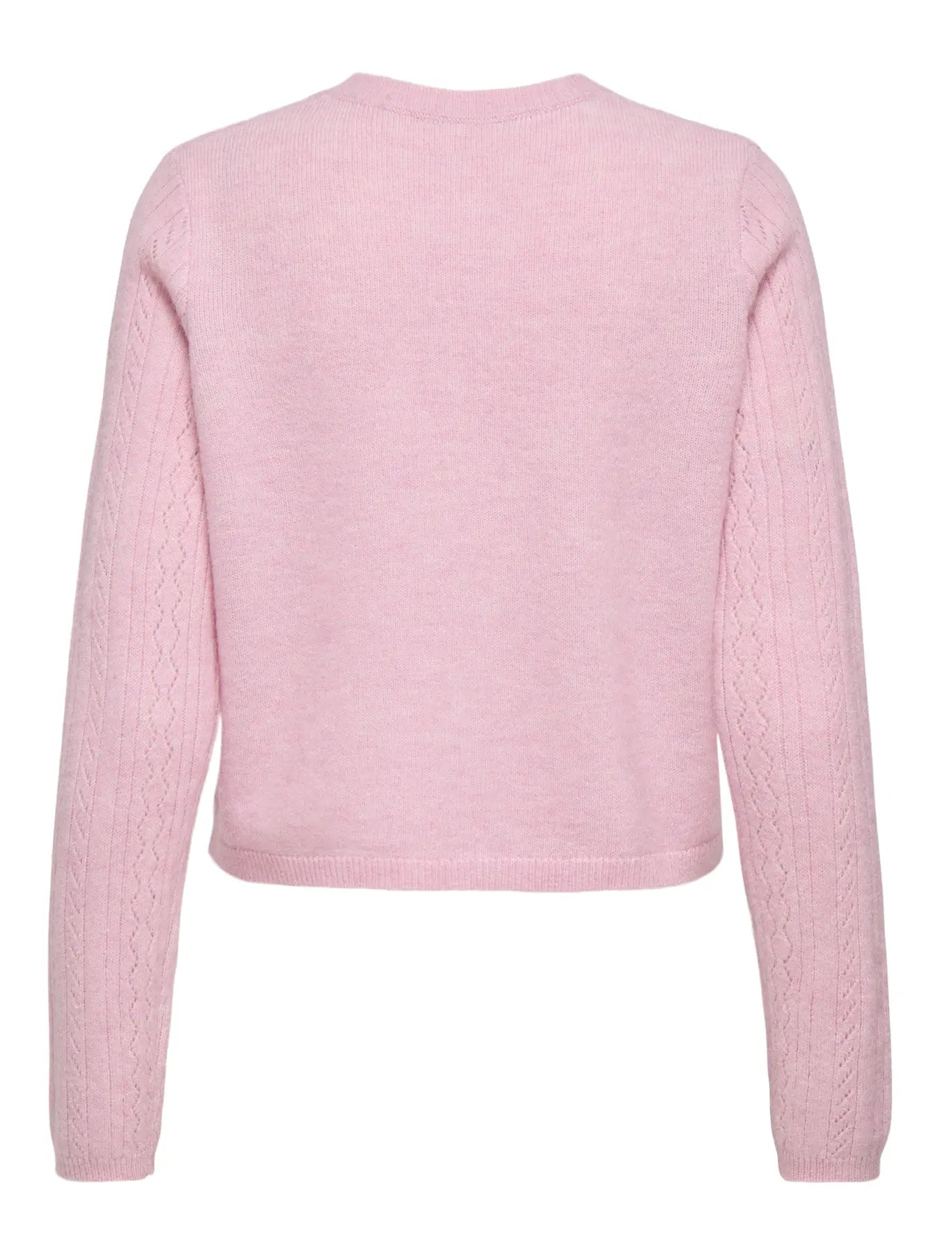 APRIL LIFE LS O-NECK CARDIGAN - Fragrant Lilac MELANGE