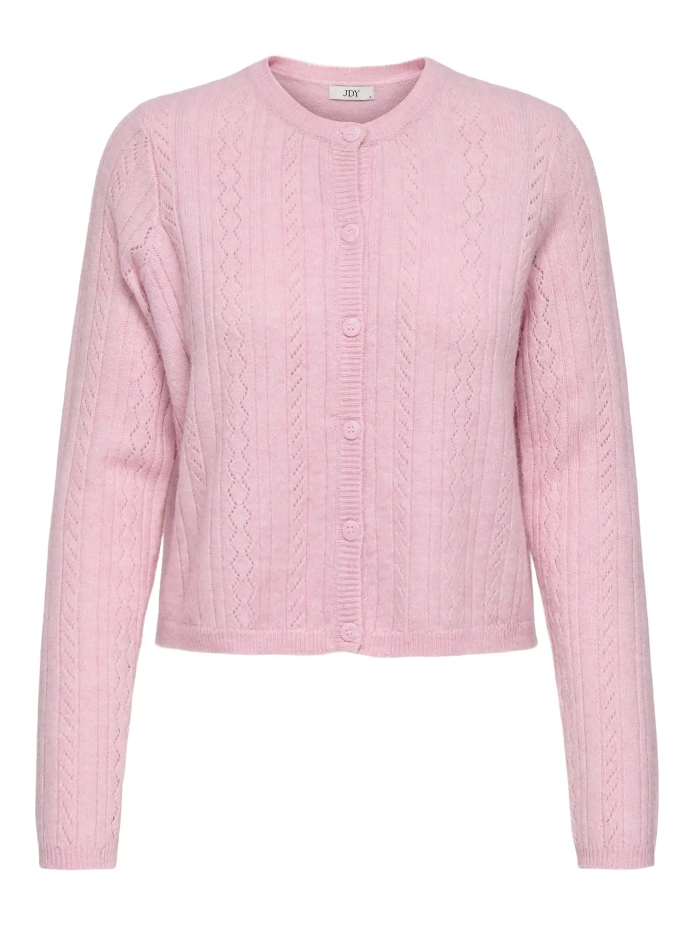 APRIL LIFE LS O-NECK CARDIGAN - Fragrant Lilac MELANGE