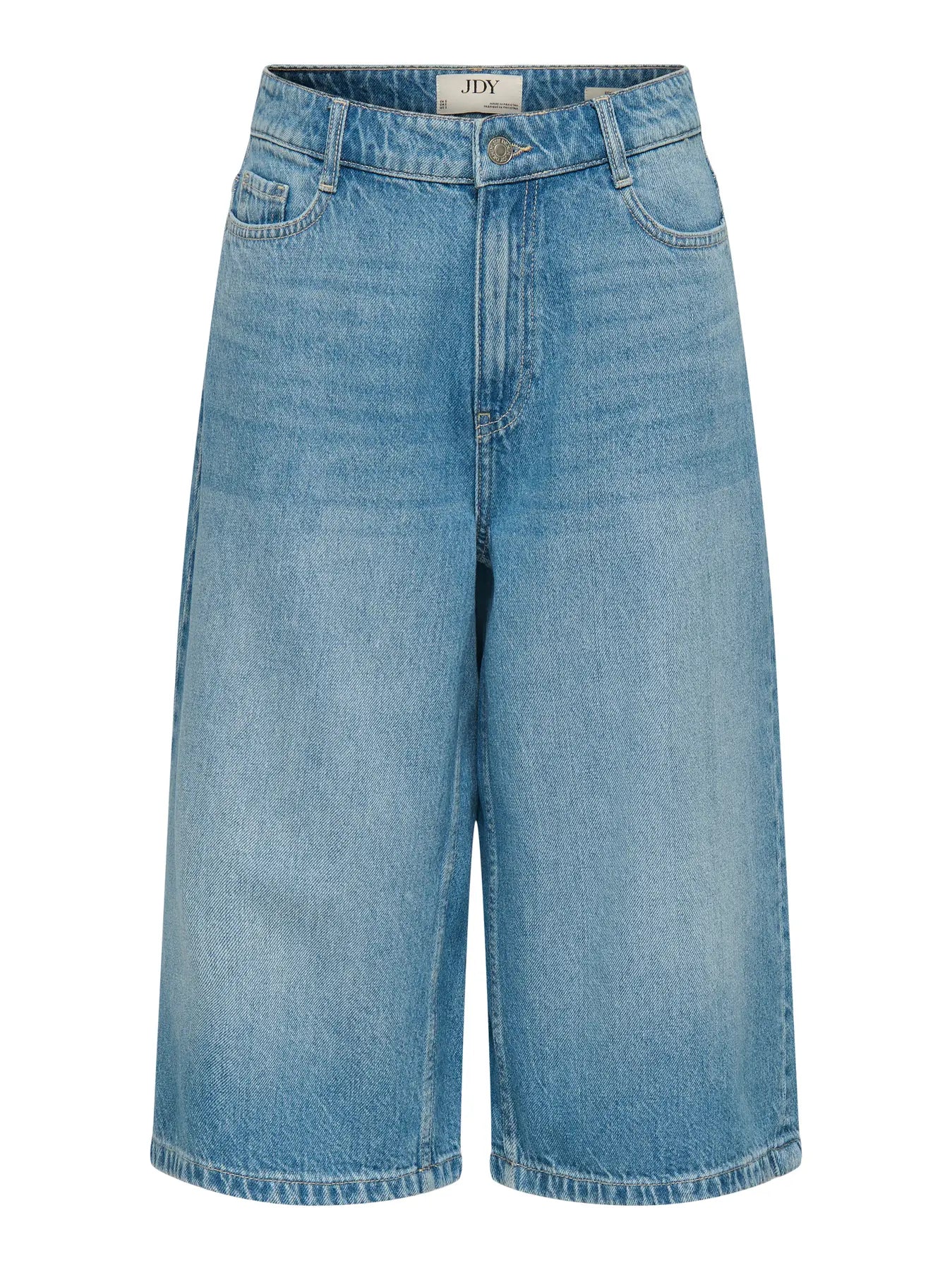 BEKKA HW JORTS - Light Blue Denim