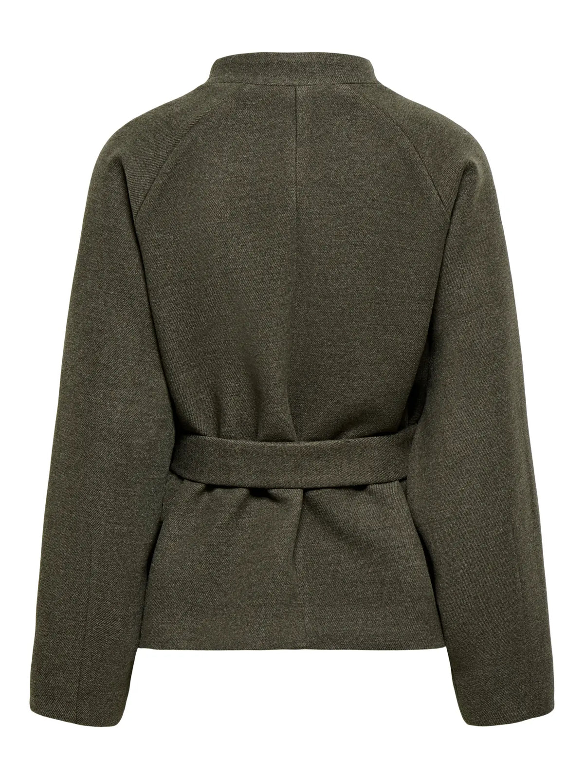 BLAKE SHORT BELT JACKET - Black Olive/MELANGE