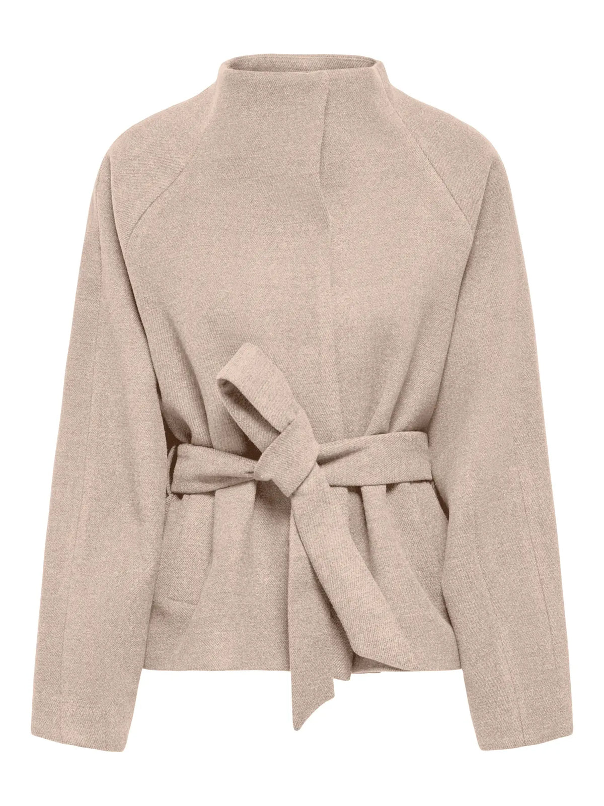 BLAKE SHORT BELT JACKET - Oatmeal/MELANGE