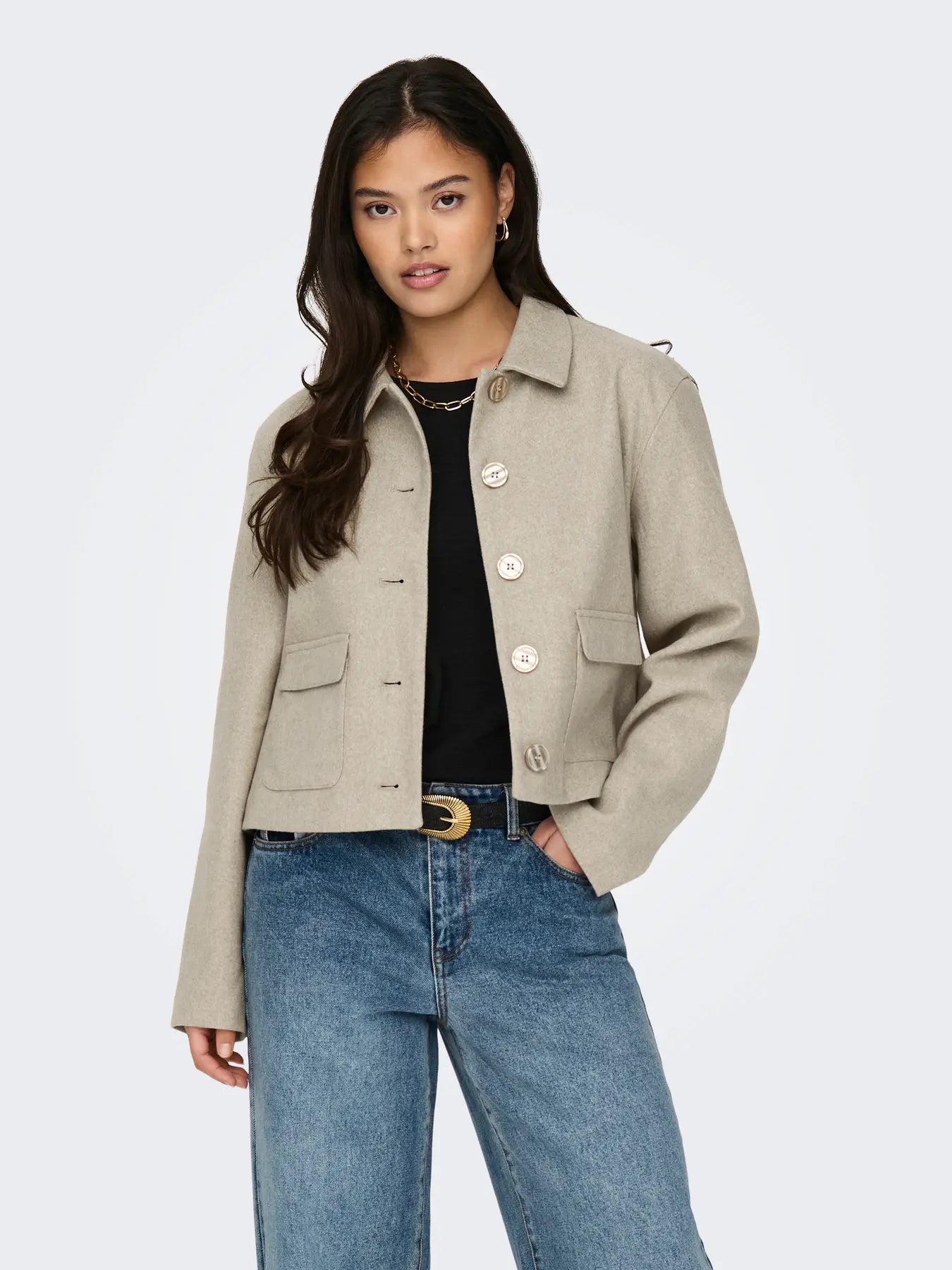 CALLIE LIFE SHORT JACKET - Incense Melangé