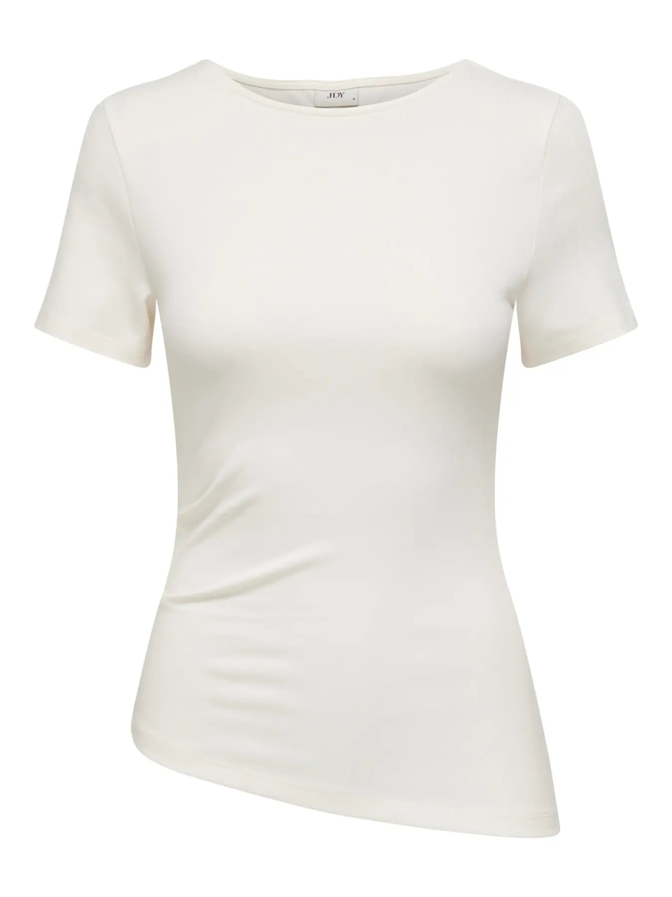 CATIE S/S ASSYMETRIC TOP - Cloud Dancer