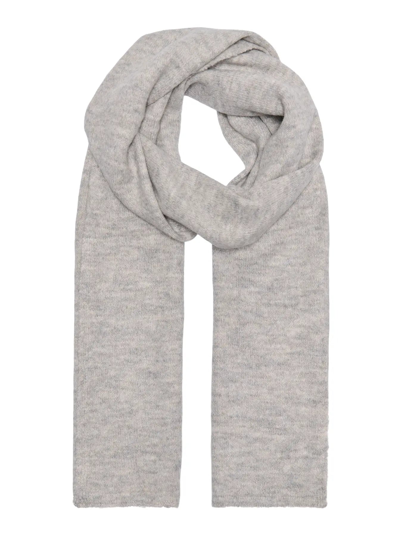 ELANORA LONG SCARF - Light Grey Melange