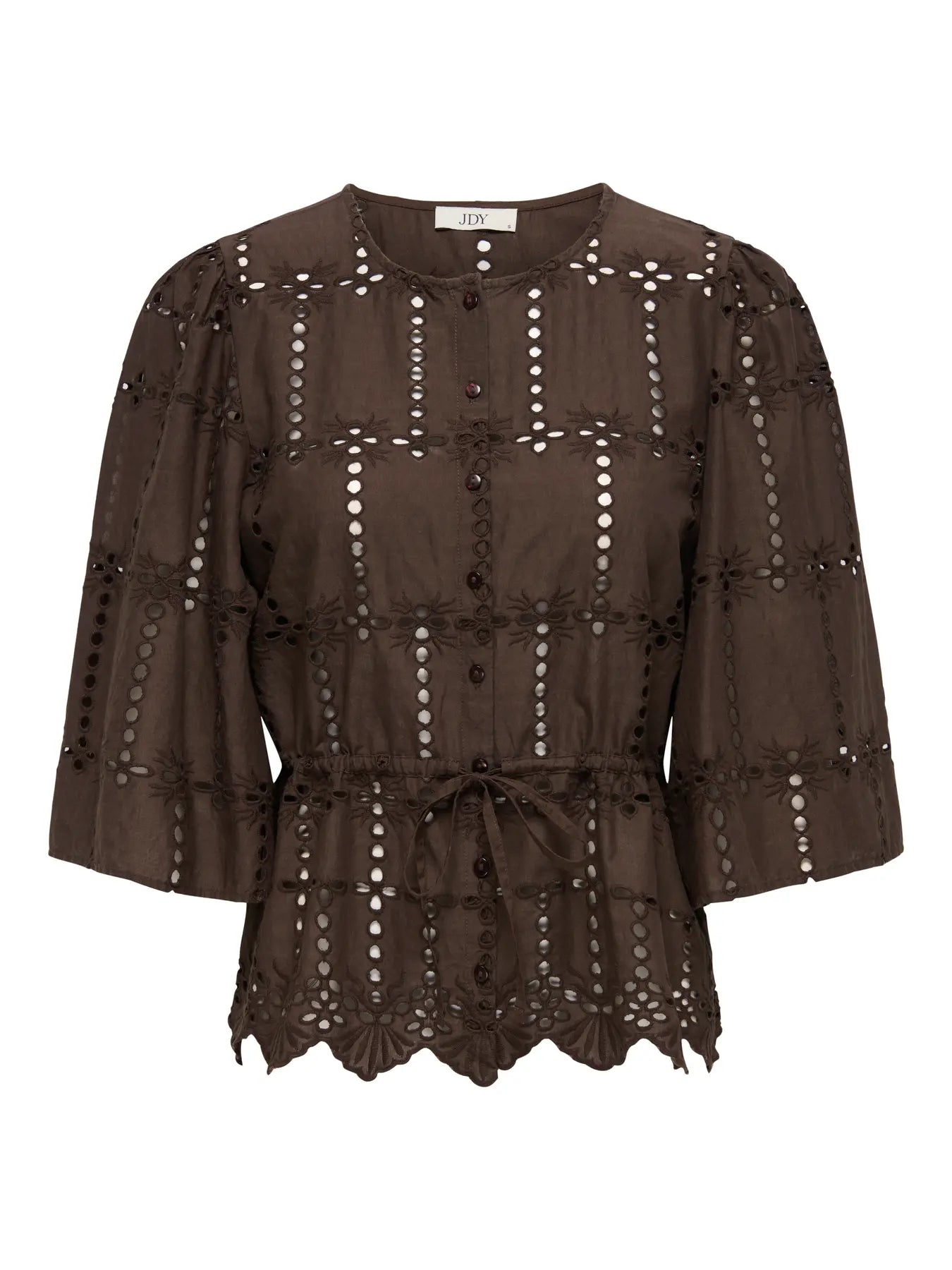 JOJO 3/4 ANGLAISE SHIRT - Chocolate Brown