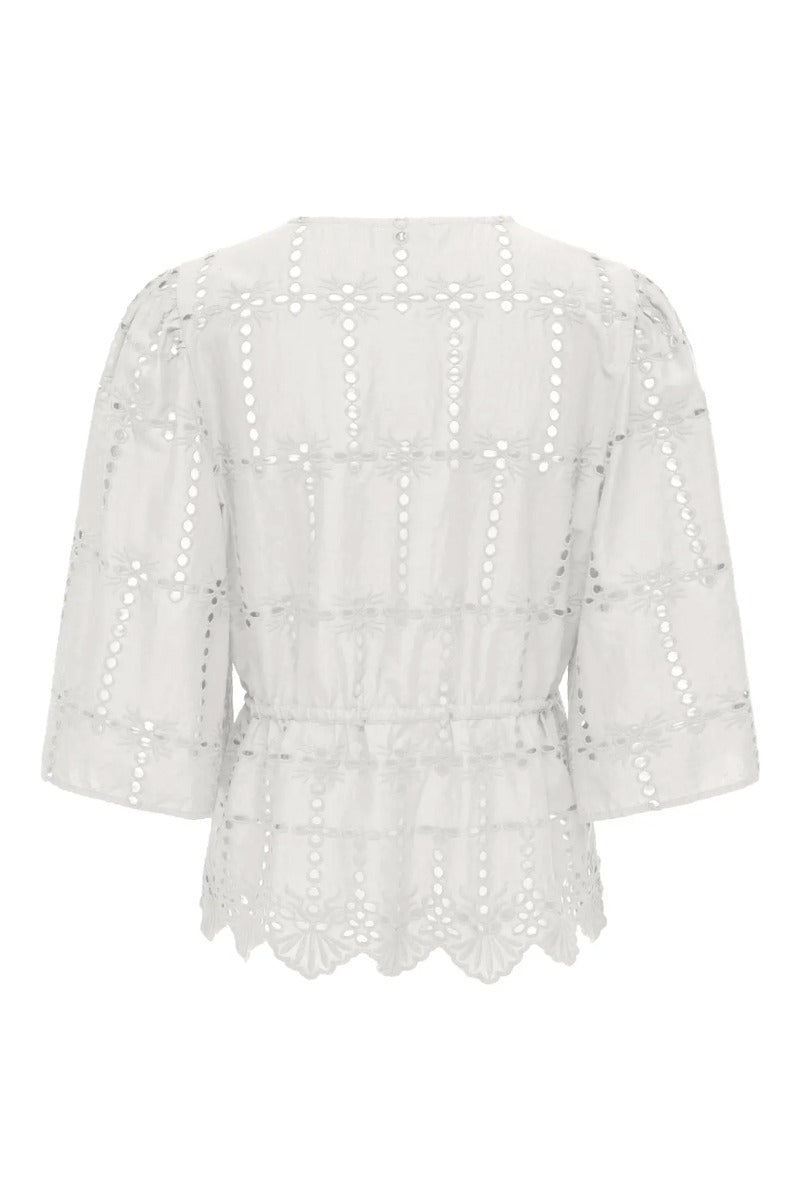 JOJO 3/4 ANGLAISE SHIRT - Cloud Dancer