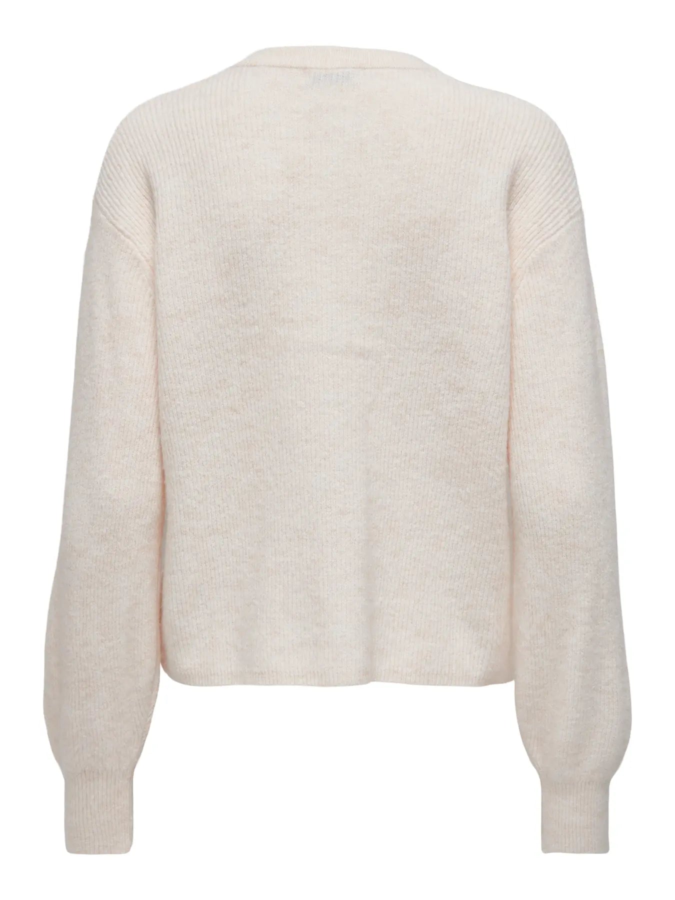 LUMI LIFE L/S BUTTON CARDIGAN - Birch MELANGE
