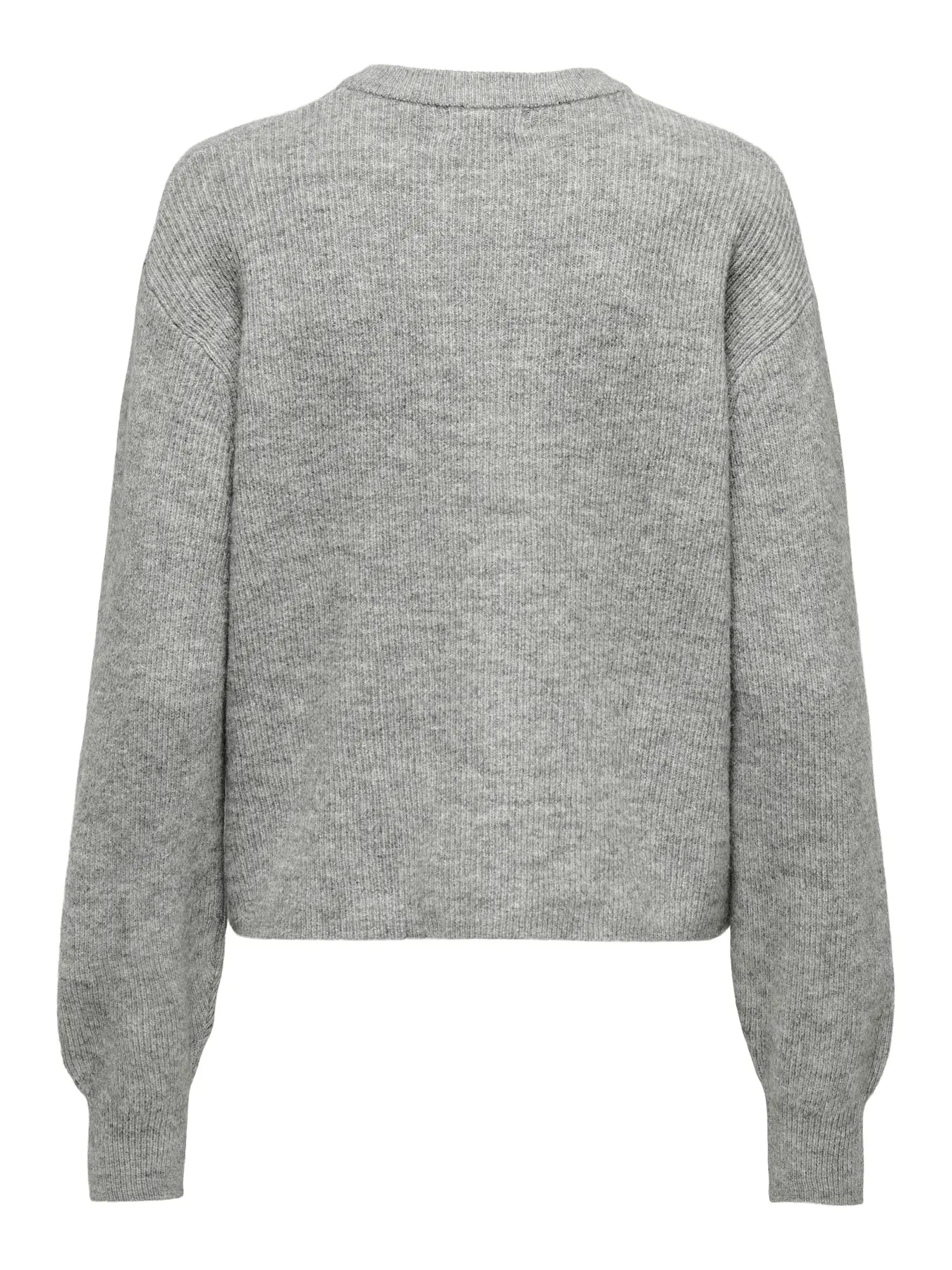 LUMI LIFE L/S BUTTON CARDIGAN - Medium Grey Melange