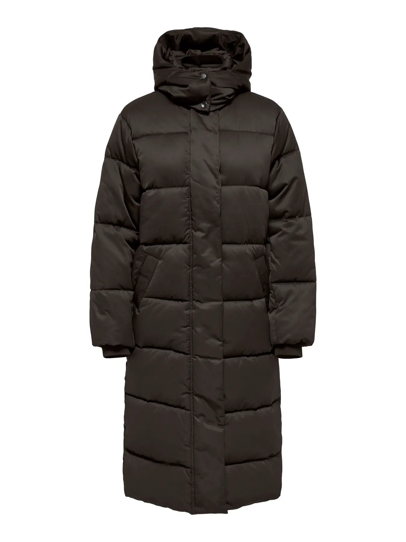 PREORDER-MAJA LONG PADDED JACKET - Chocolate Torte
