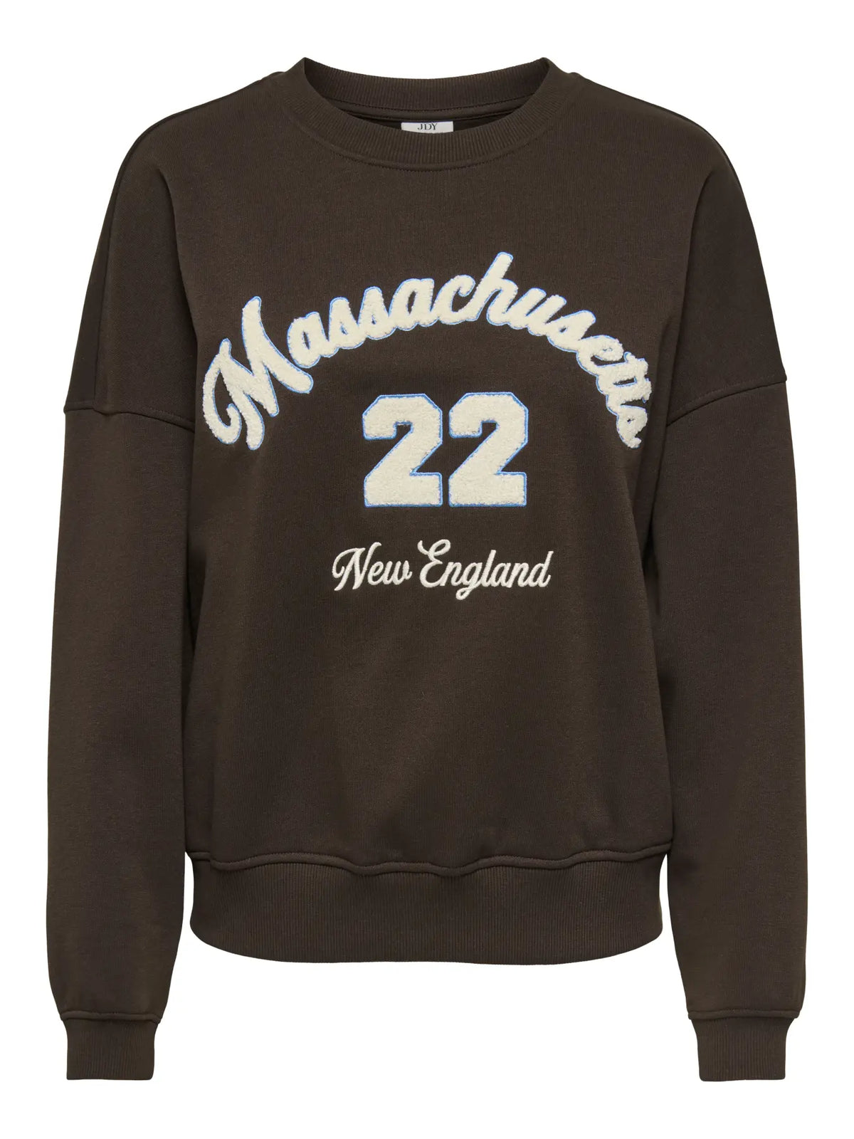 MESA LS O-NK EMB SWEAT - Chocolate Torte_BIRCH+EBB