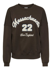 MESA LS O-NK EMB SWEAT - Chocolate Torte_BIRCH+EBB