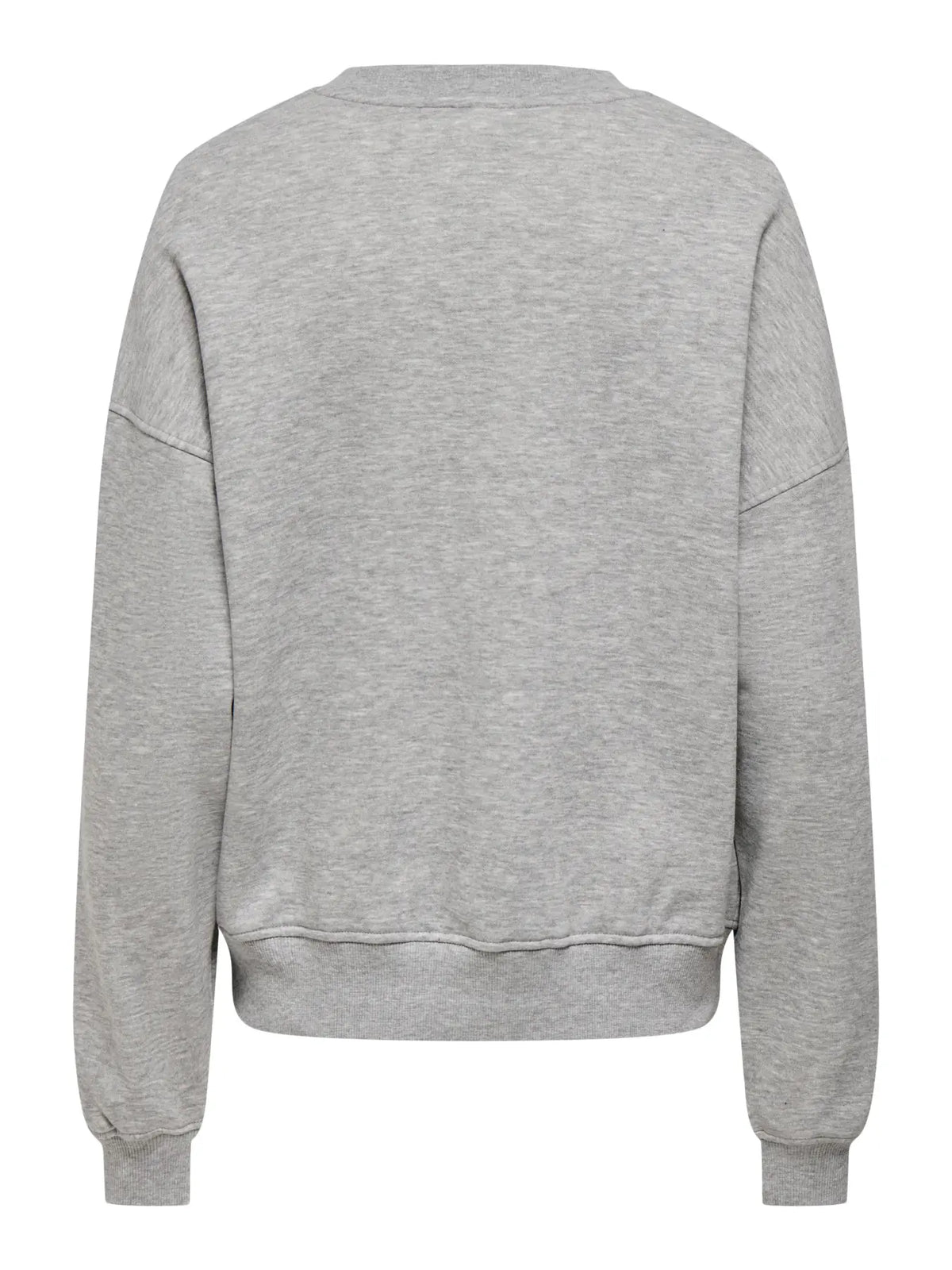 MESA LS O-NK EMB SWEAT - Light Grey Melange_NAVY BLAZER ATHL