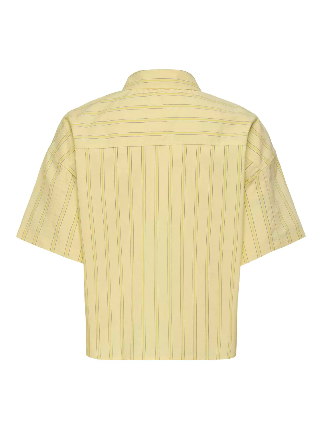 MIO 2/4 BOXY SHIRT - French Vanilla LEMON DROP & BLACK