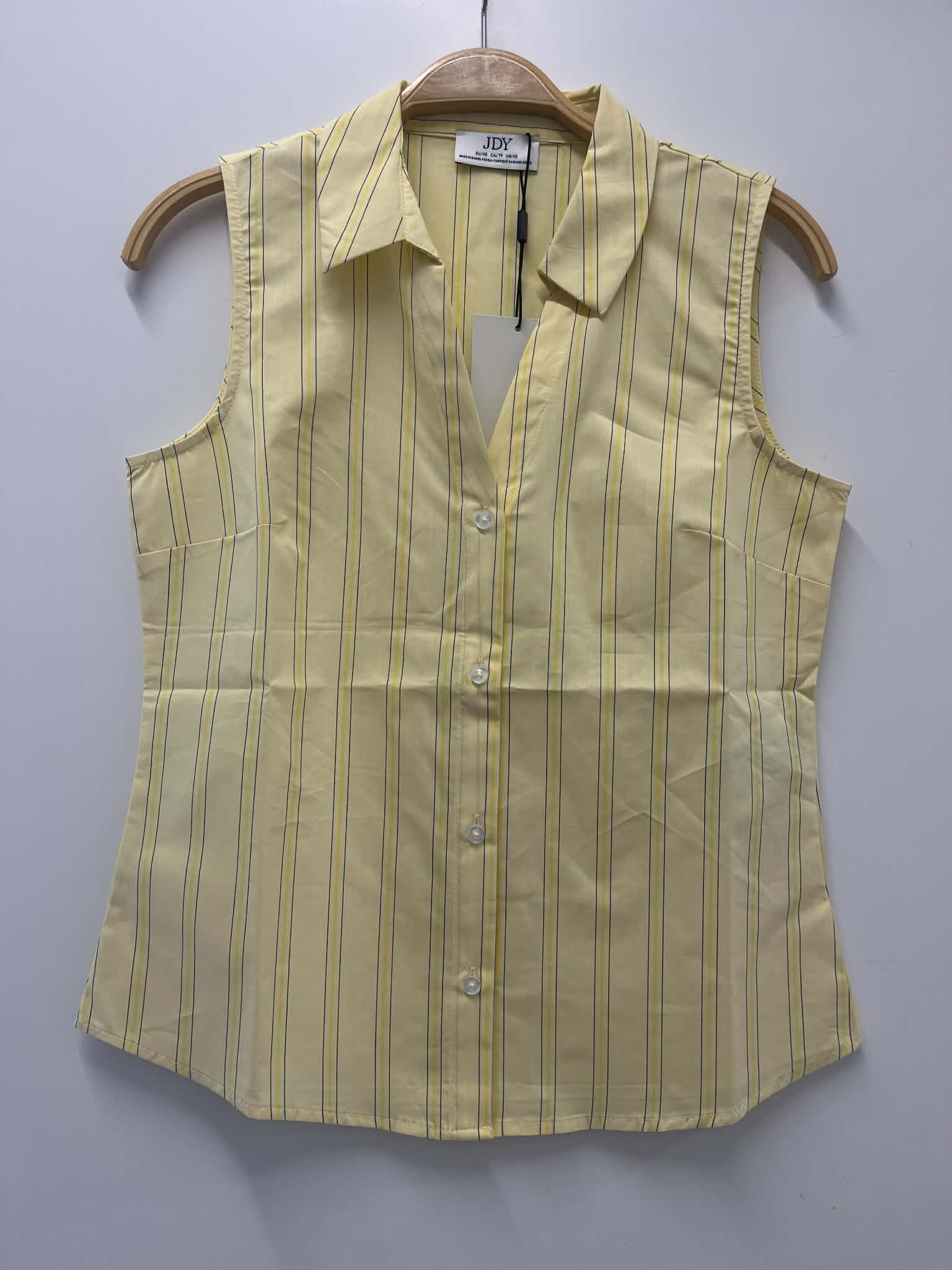 MIO S/L SHIRT - French Vanilla LEMON DROP & BLACK