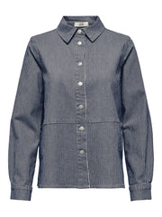 Nikita LS Shacket - Black Iris CLOUD DANCER