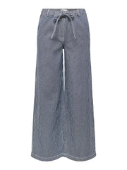 NIKITA WIDE STRING PANT - Black Iris CLOUD DANCER